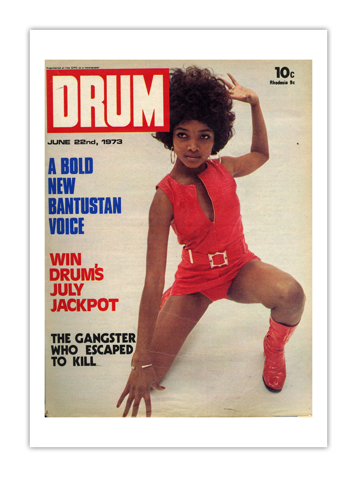 South Africa Drum Magazine cover, June 1973 – archival poster print