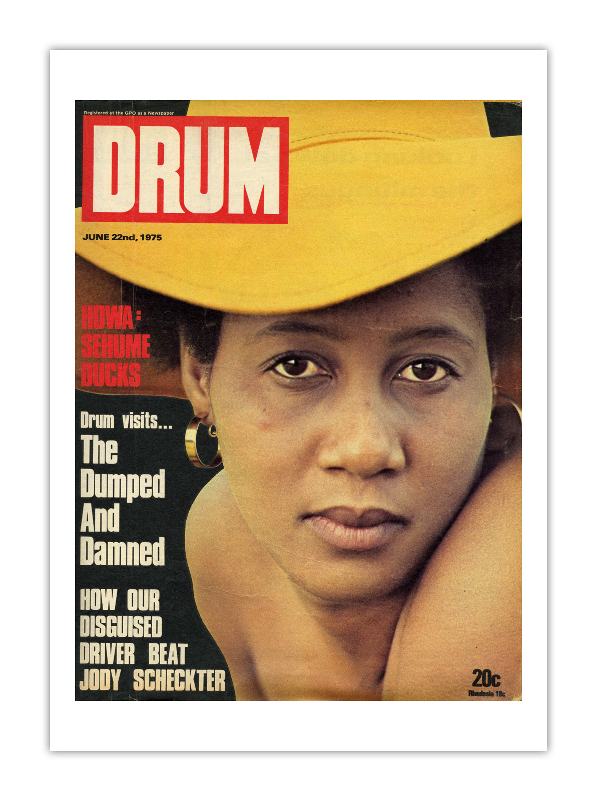 South Africa Drum Magazine cover, June 1975 – archival poster print
