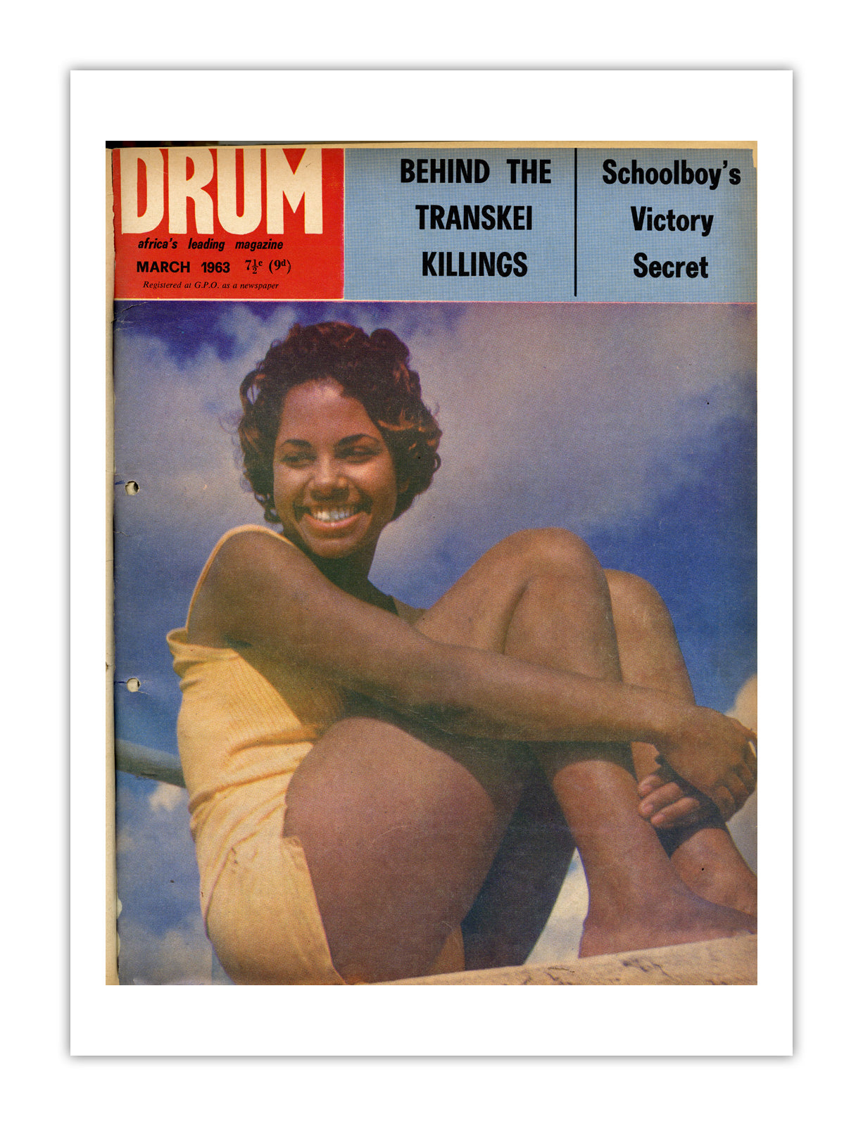South Africa Drum Magazine cover, March 1963 – archival poster print