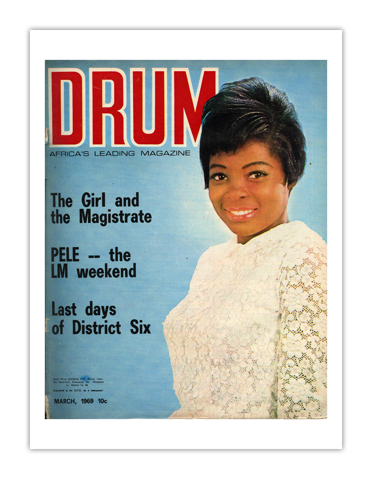 South Africa Drum Magazine cover, March 1969 – archival poster print