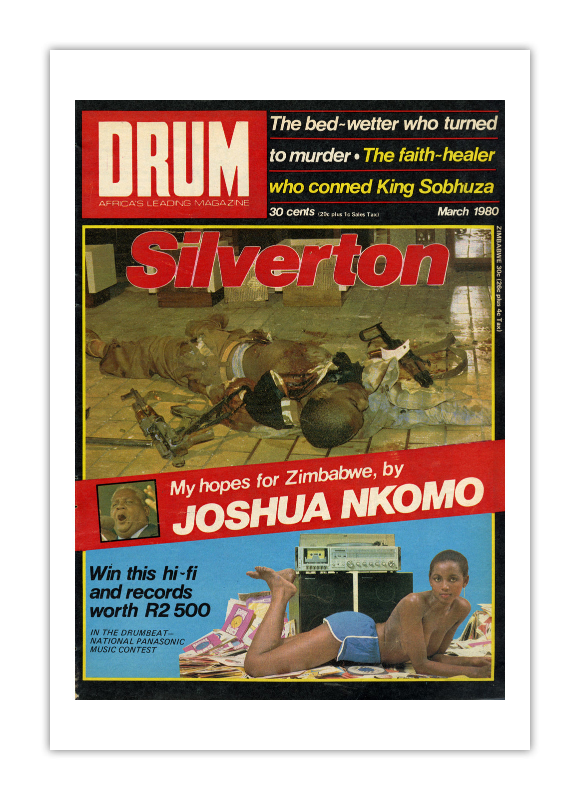 South Africa Drum Magazine cover, March 1980 – archival poster print