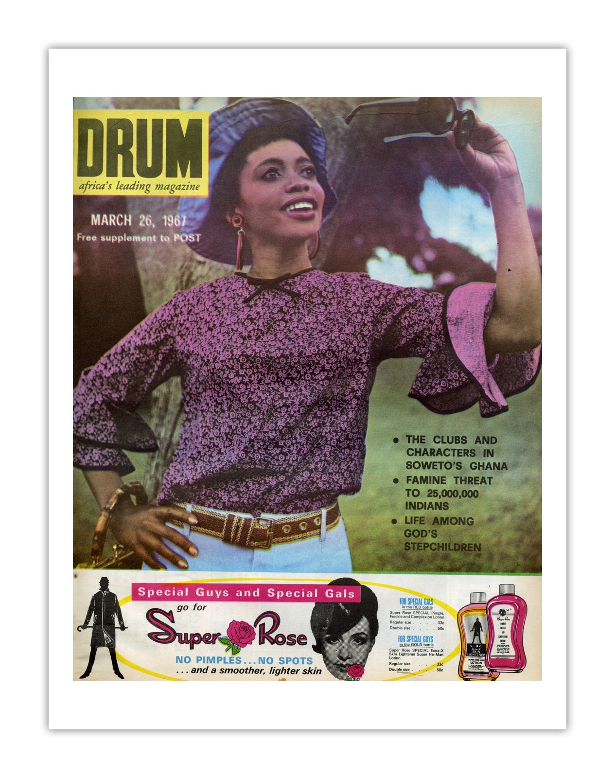 South Africa Drum Magazine cover, March 1967 – archival poster print