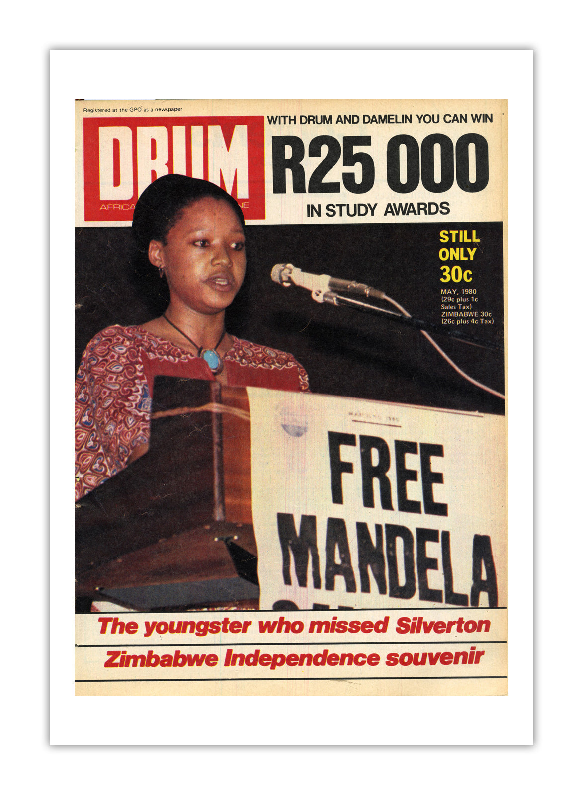 South Africa Drum Magazine cover, May 1980 – archival poster print