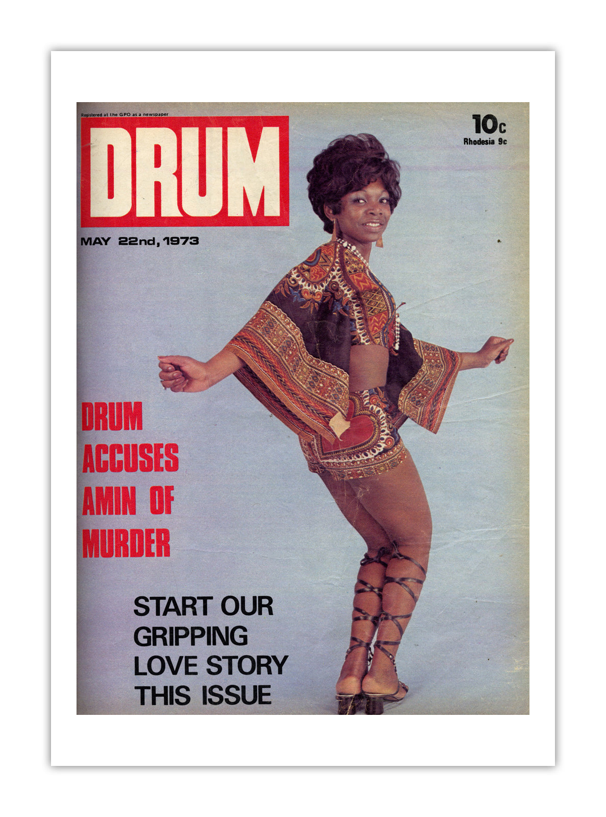 South Africa Drum Magazine cover, May 1973 – archival poster print