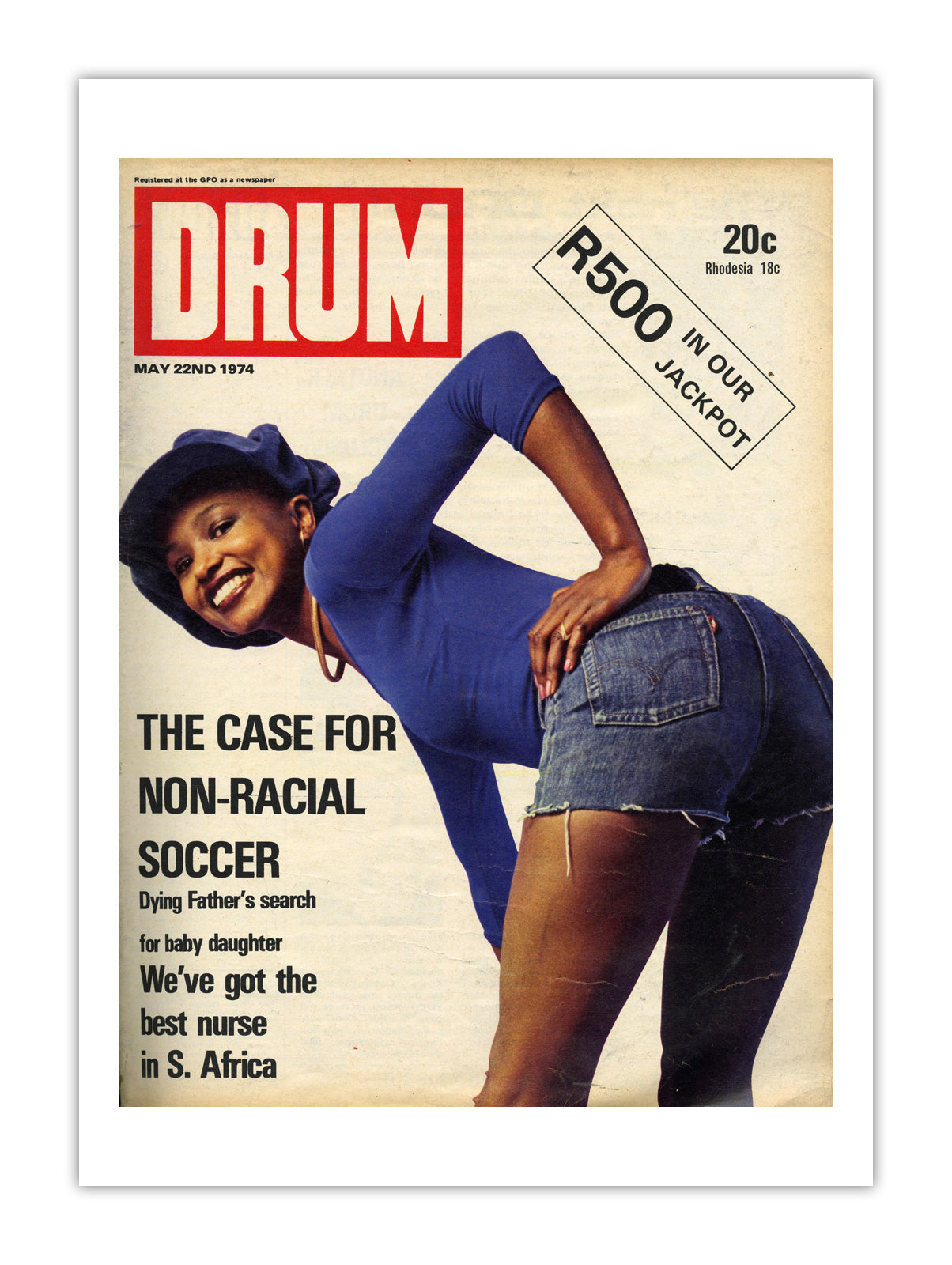 South Africa Drum Magazine cover, May 1974 – archival poster print