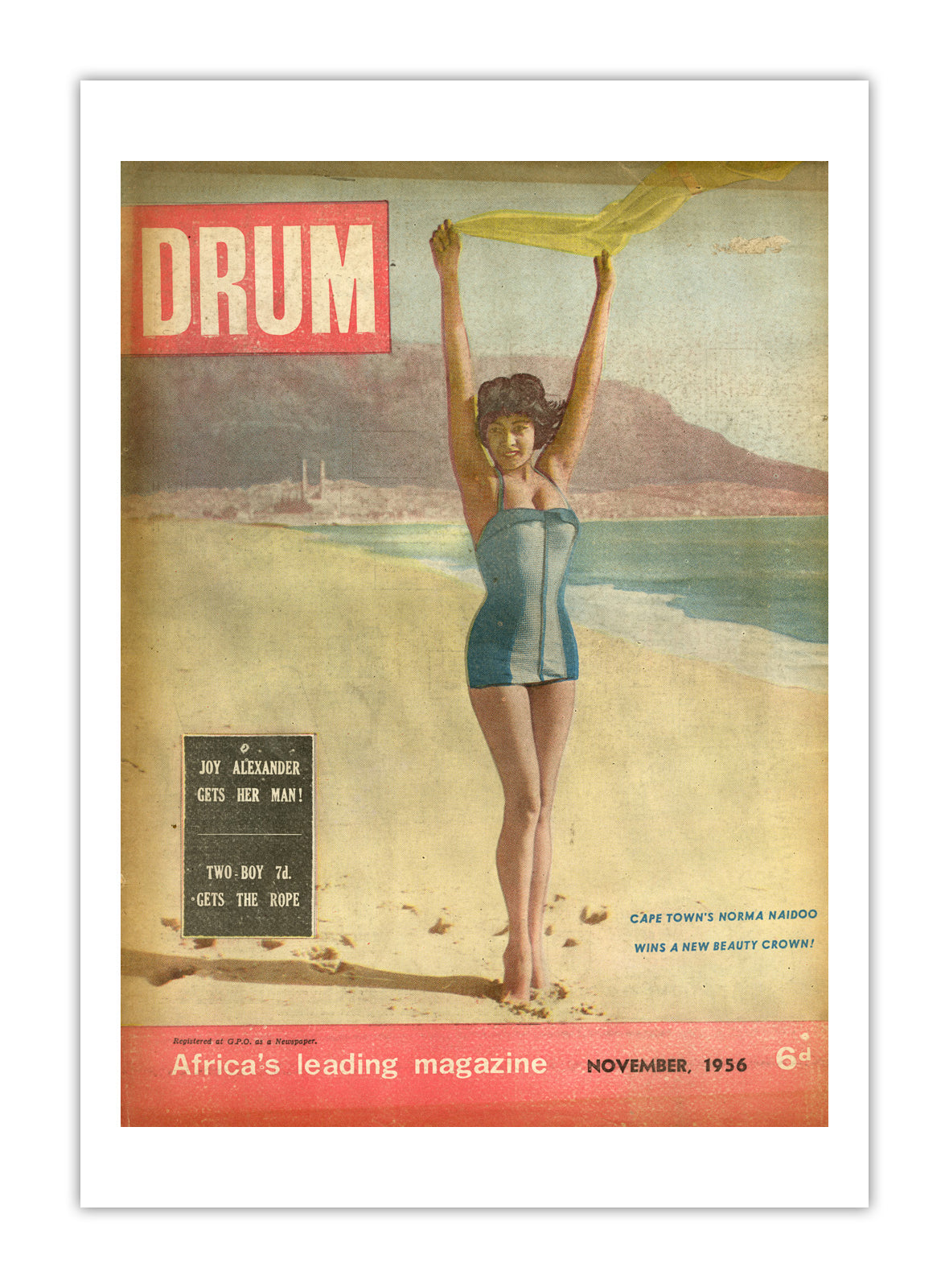 South Africa Drum Magazine cover, November 1956 – archival poster print