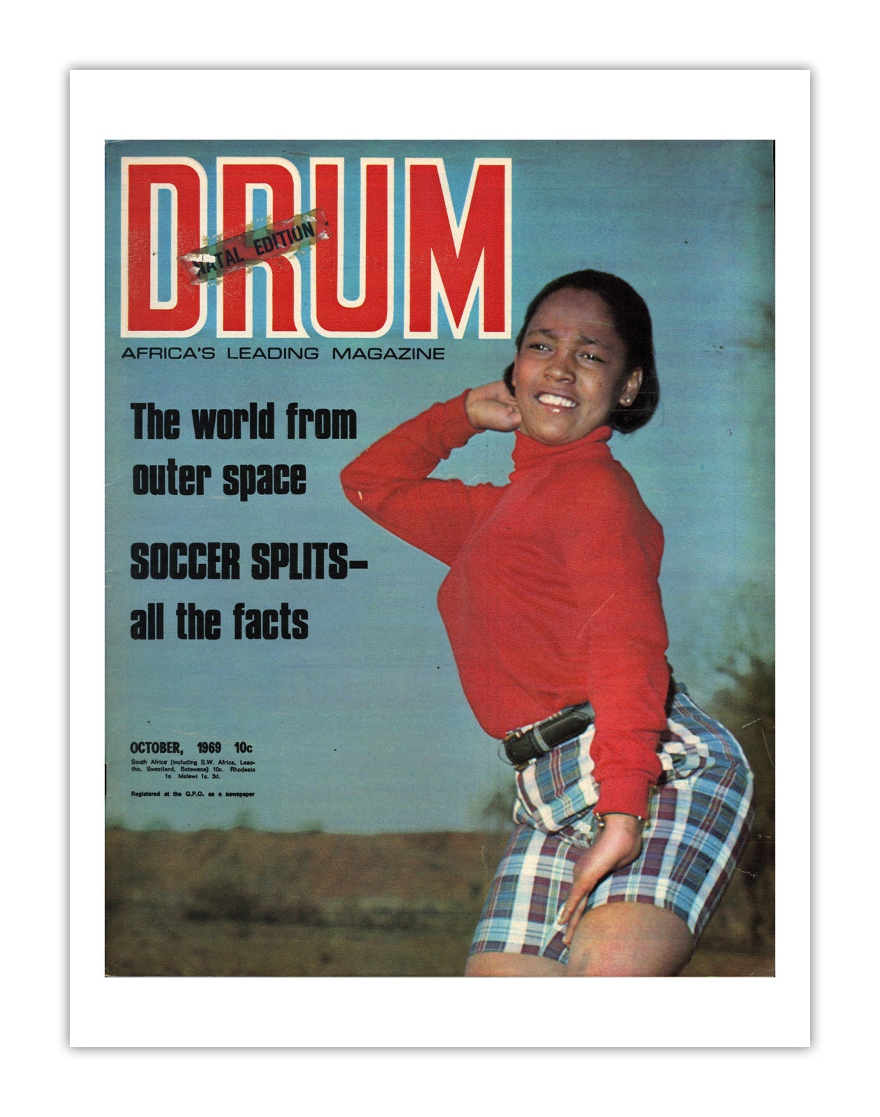 South Africa Drum Magazine cover, October 1969 – archival poster print