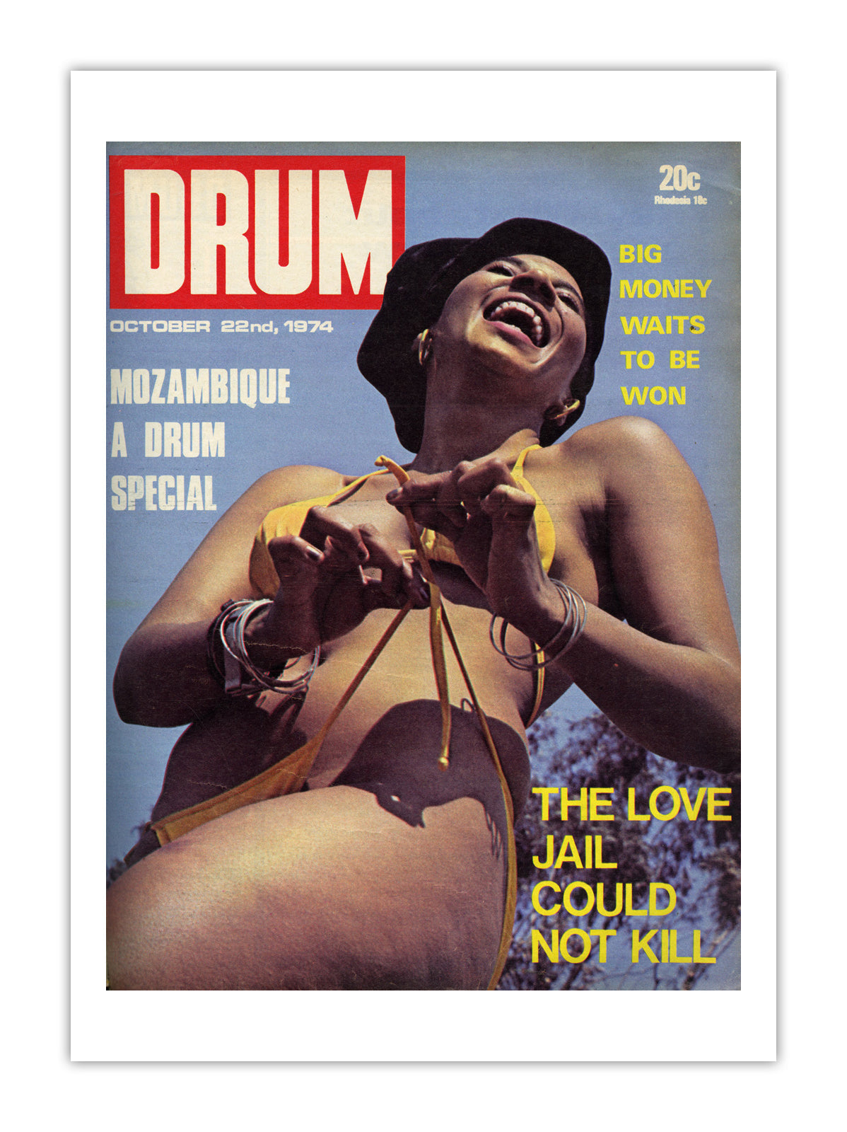 South Africa Drum Magazine cover, October 1974 – archival poster print