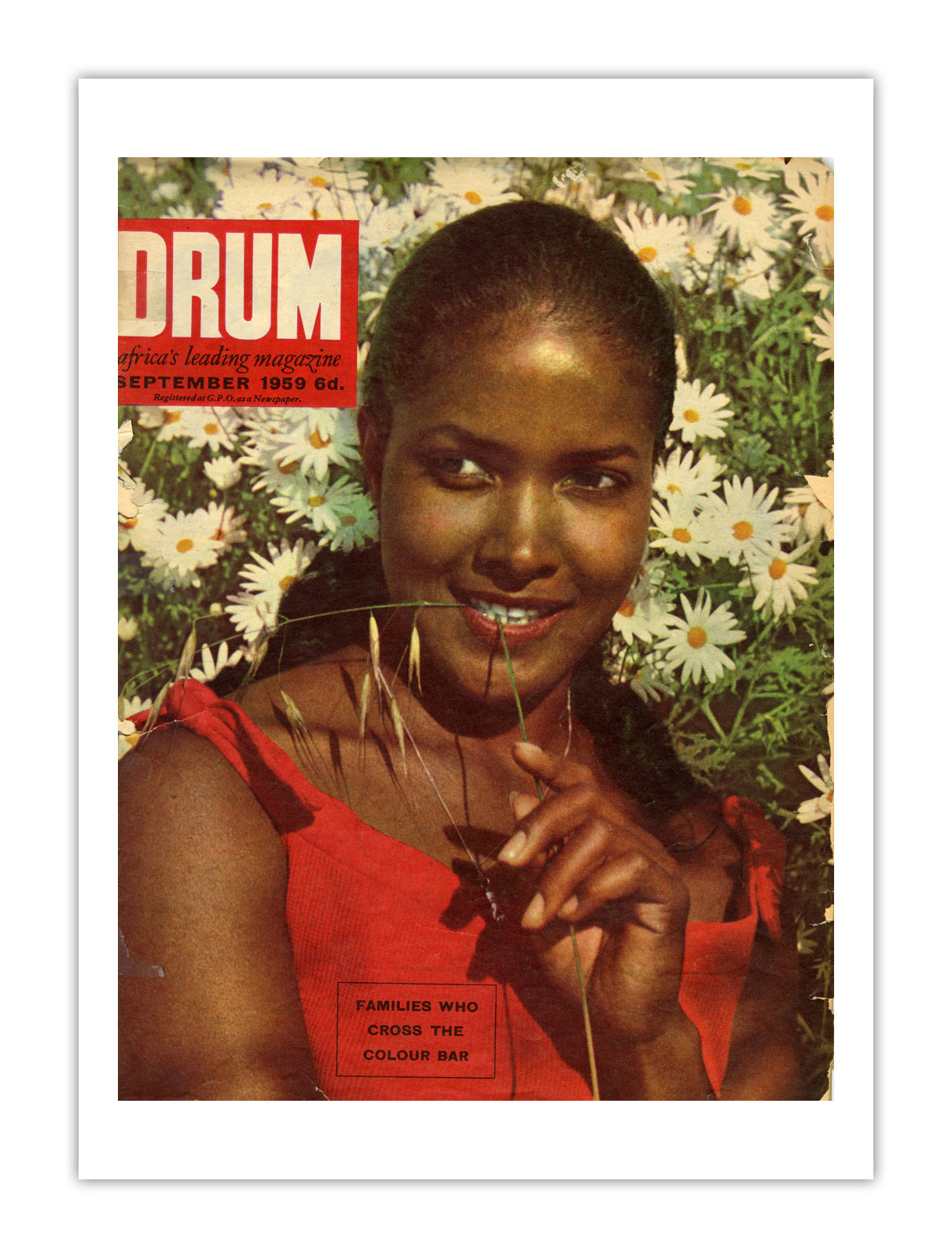 South Africa Drum Magazine cover, September 1959 – archival poster print