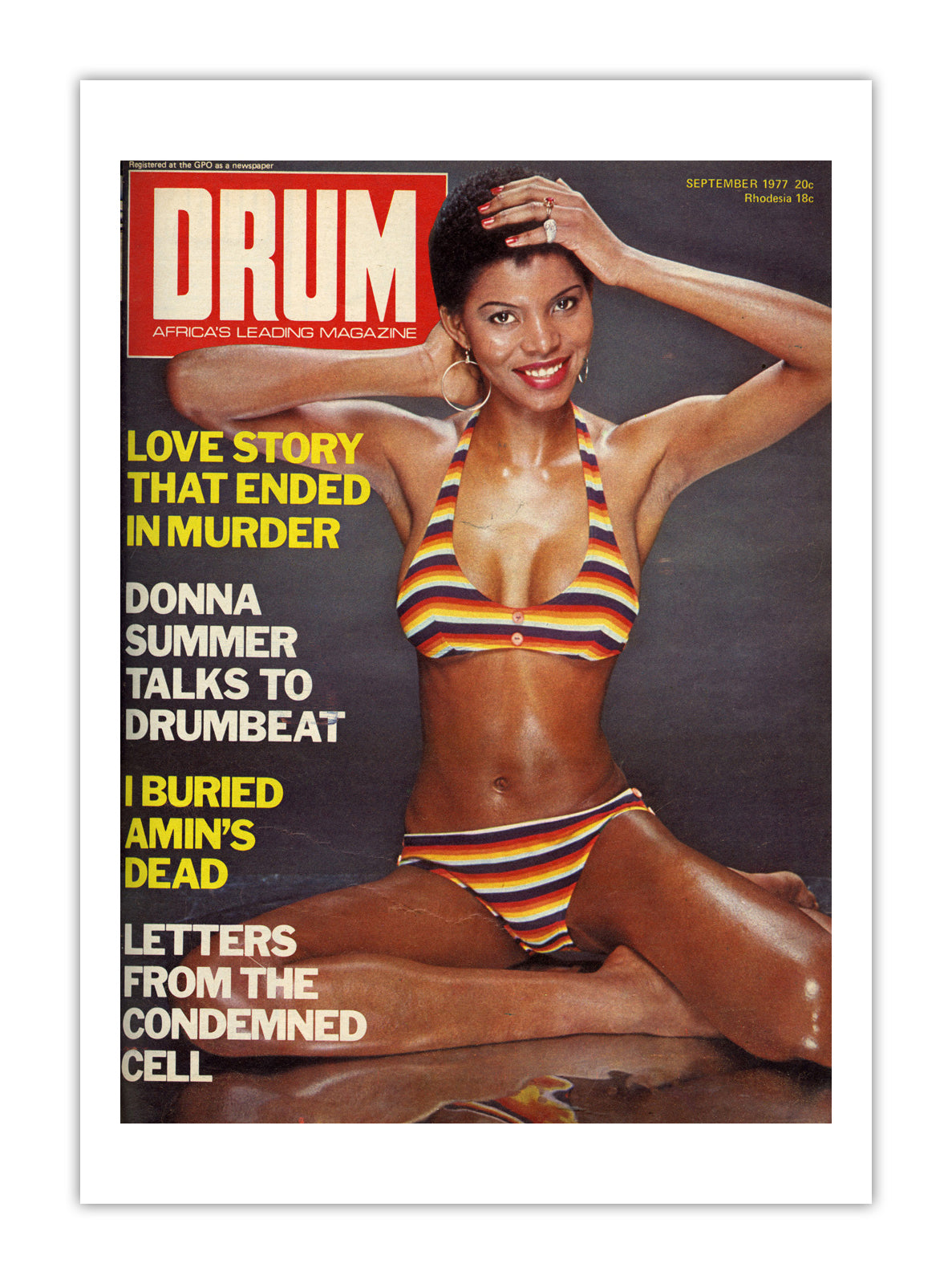 South Africa Drum Magazine cover, September 1977 – archival poster print
