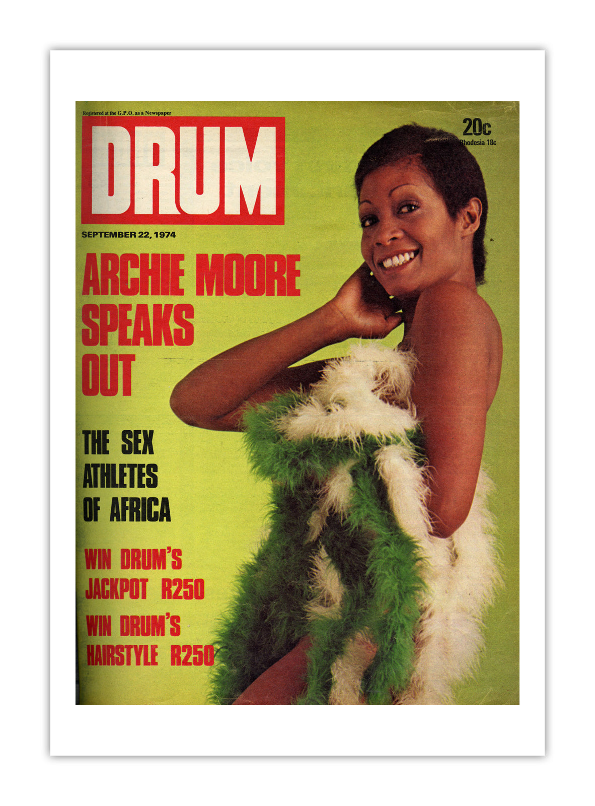 South Africa Drum Magazine cover, September 1974 – archival poster print