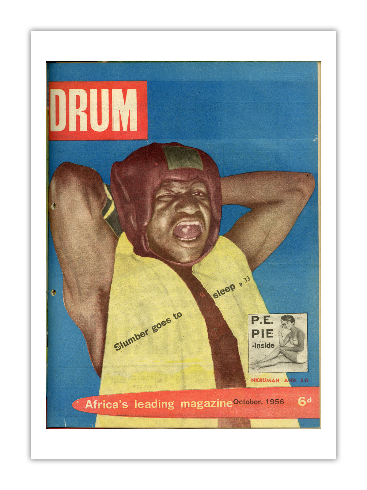West Africa Drum Magazine cover, October 1956 – archival poster print