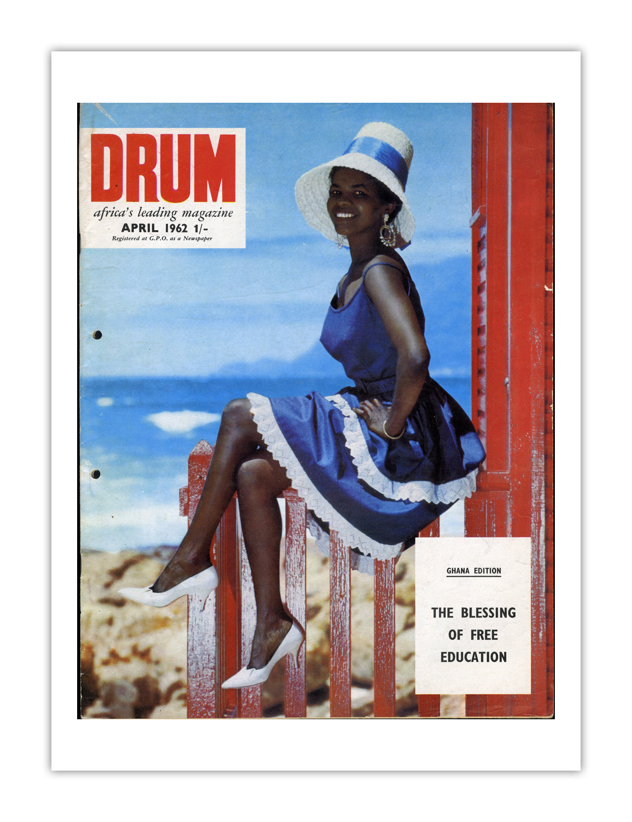 Ghana Drum Magazine cover, April 1962 – archival poster print