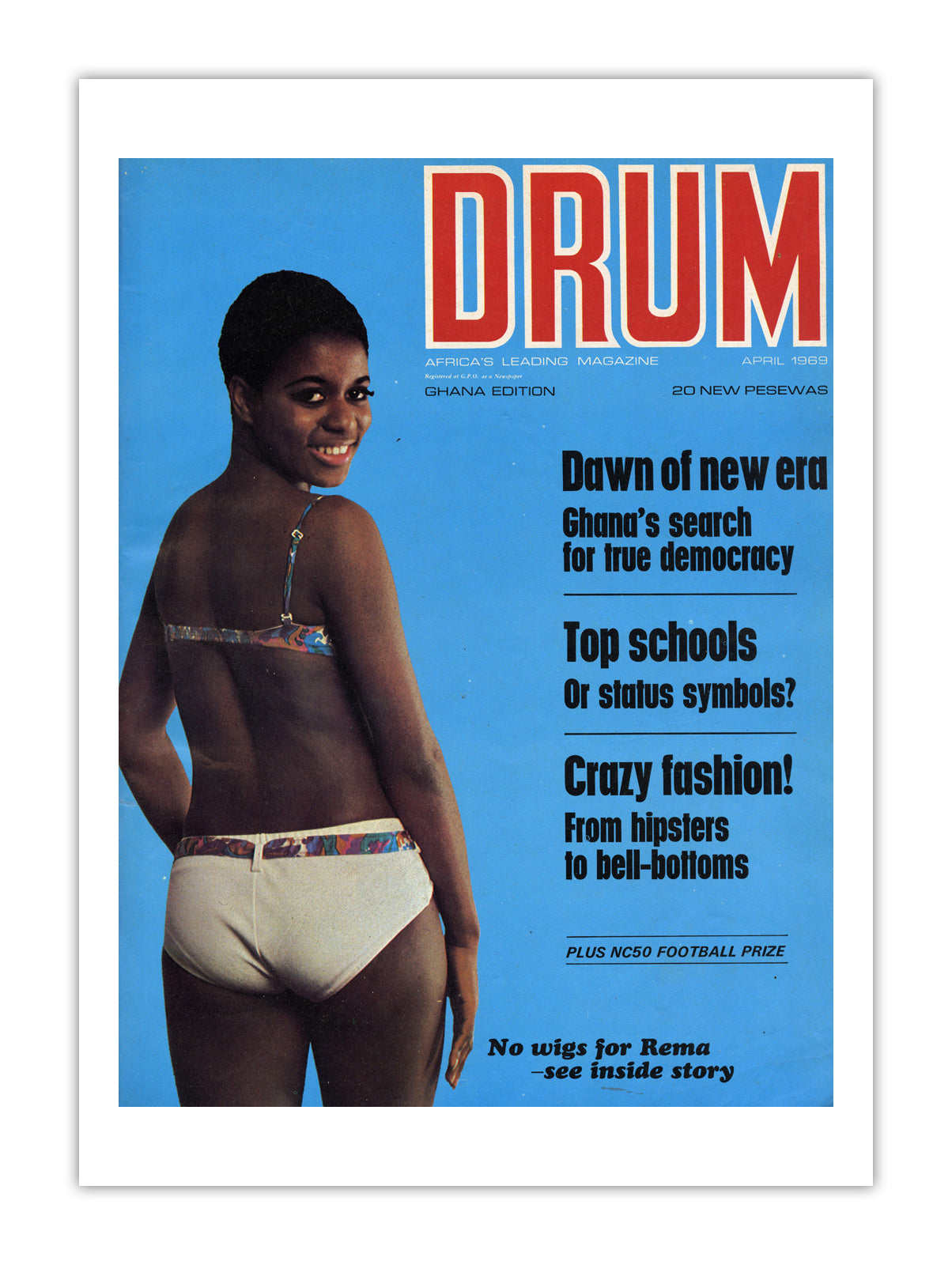 Ghana Drum Magazine cover, April 1969 – archival poster print