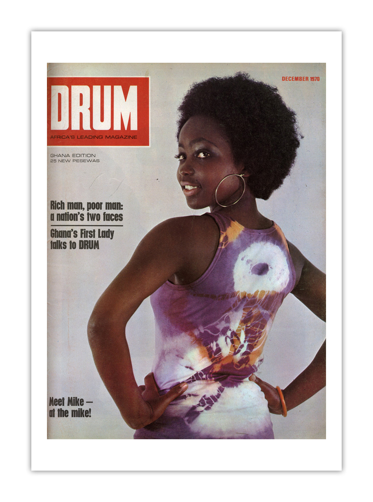 Ghana Drum Magazine cover, December 1970 – archival poster print