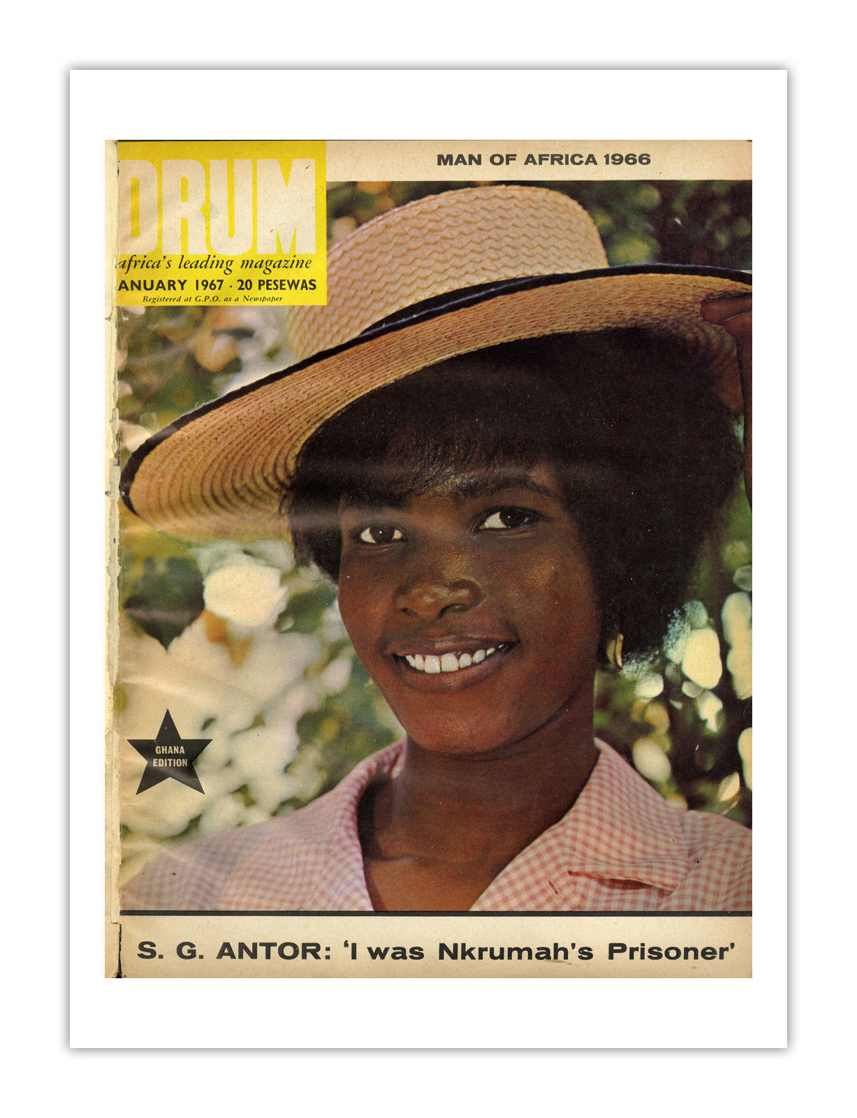 Ghana Drum Magazine cover, January 1967 – archival poster print