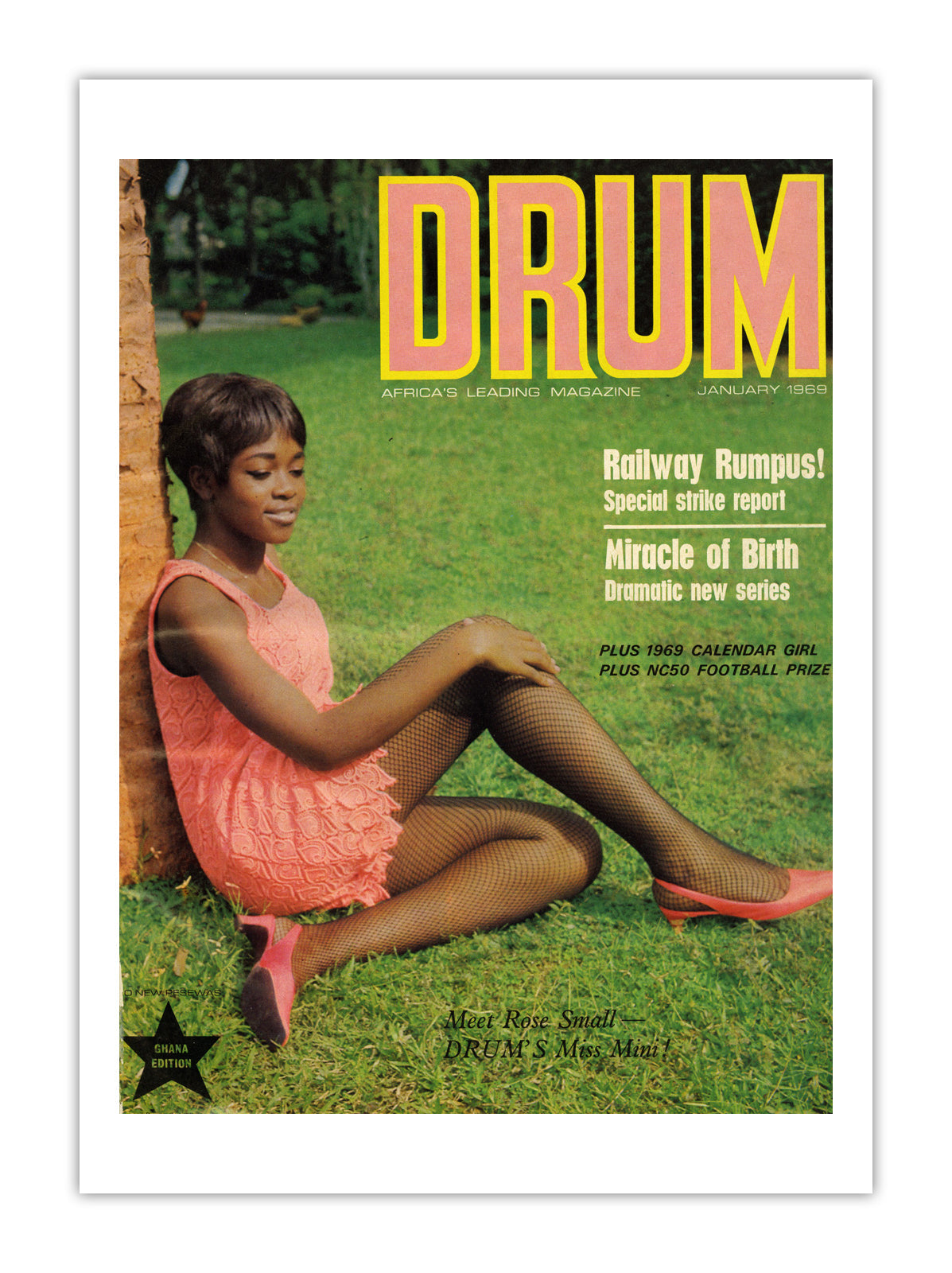 Ghana Drum Magazine cover, January 1969 – archival poster print