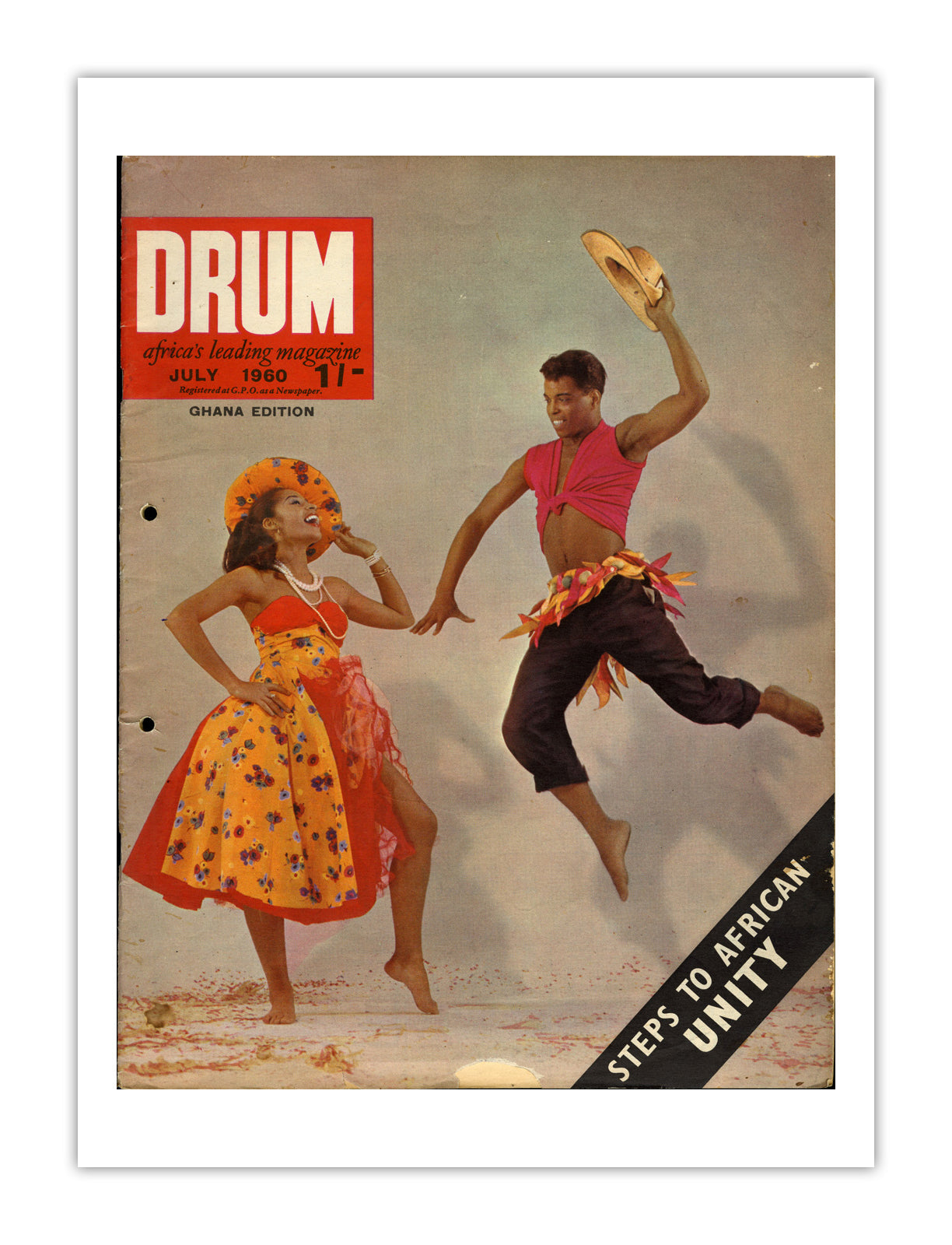 Ghana Drum Magazine cover, July 1960 – archival poster print