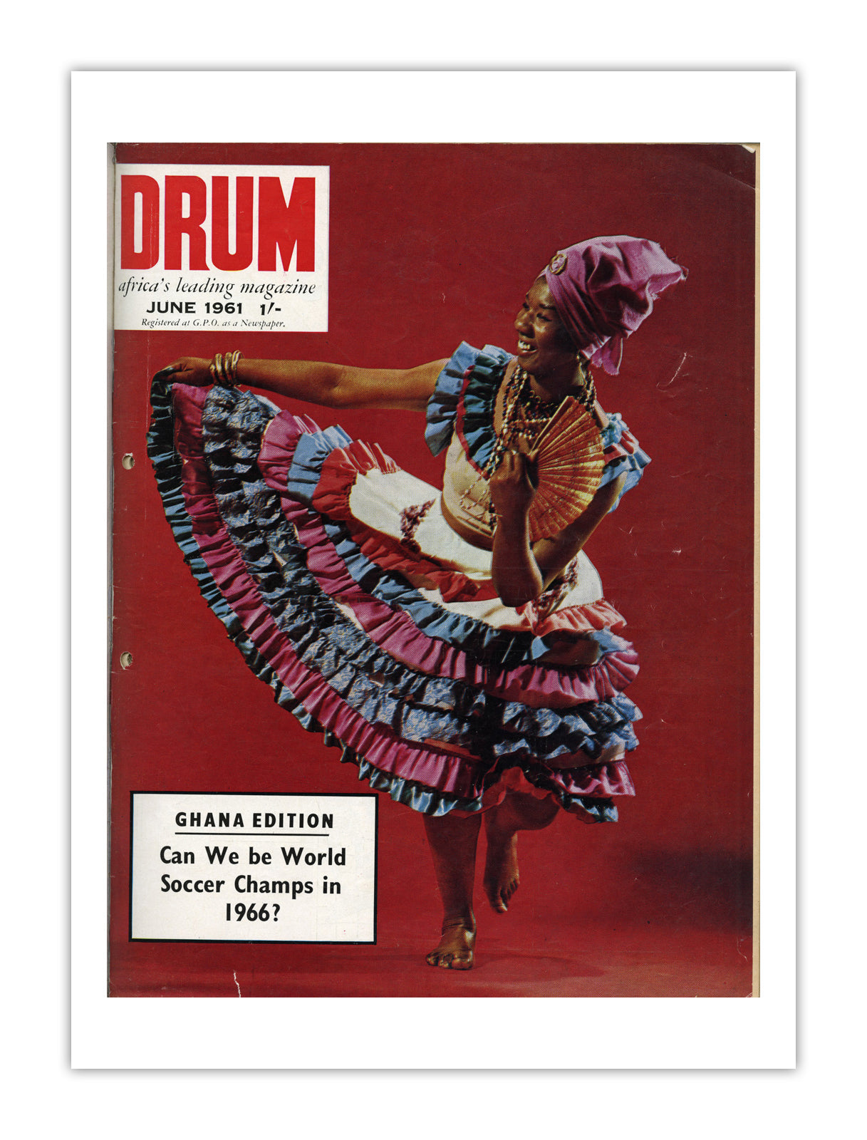 Ghana Drum Magazine cover, June 1961 – archival poster print