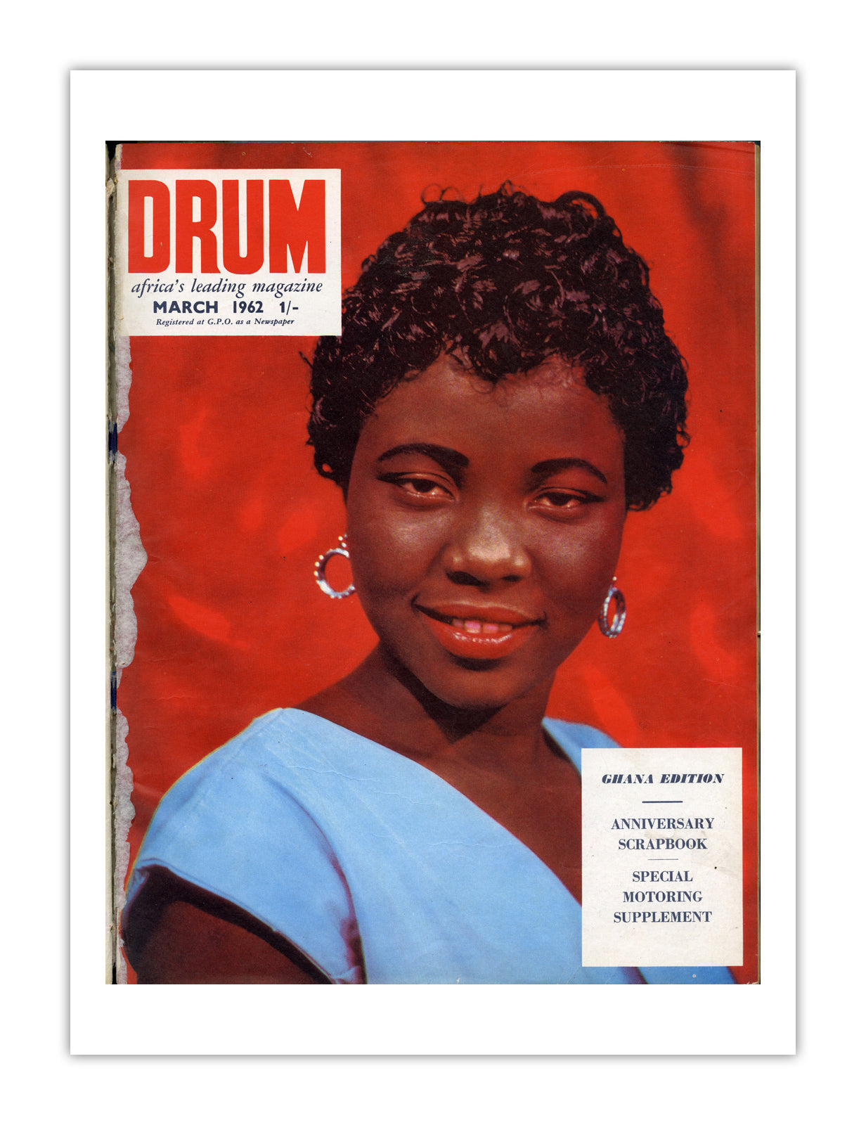 Ghana Drum Magazine cover, March 1962 – archival poster print
