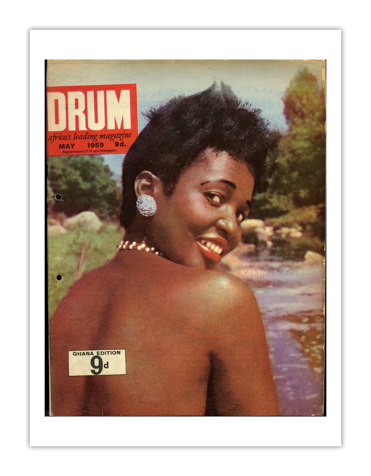 Ghana Drum Magazine cover, May 1959 – archival poster print