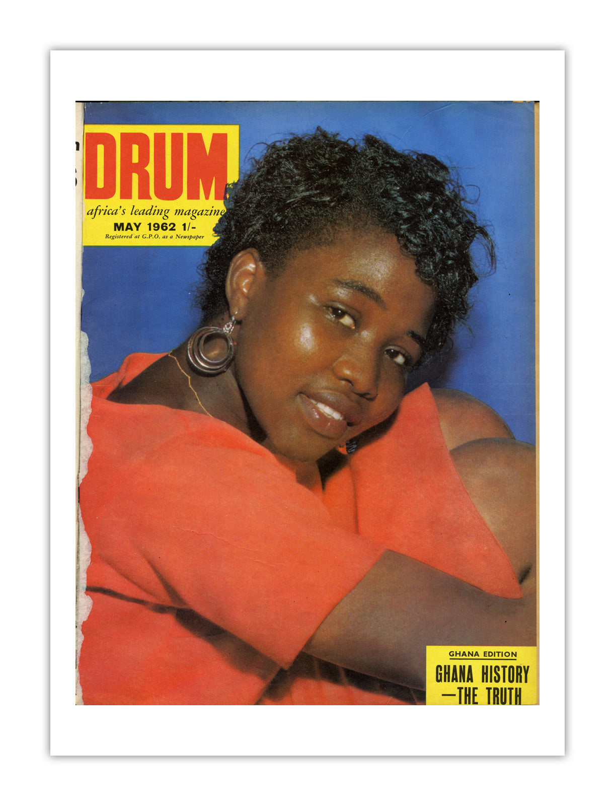 Ghana Drum Magazine cover, May 1962 – archival poster print