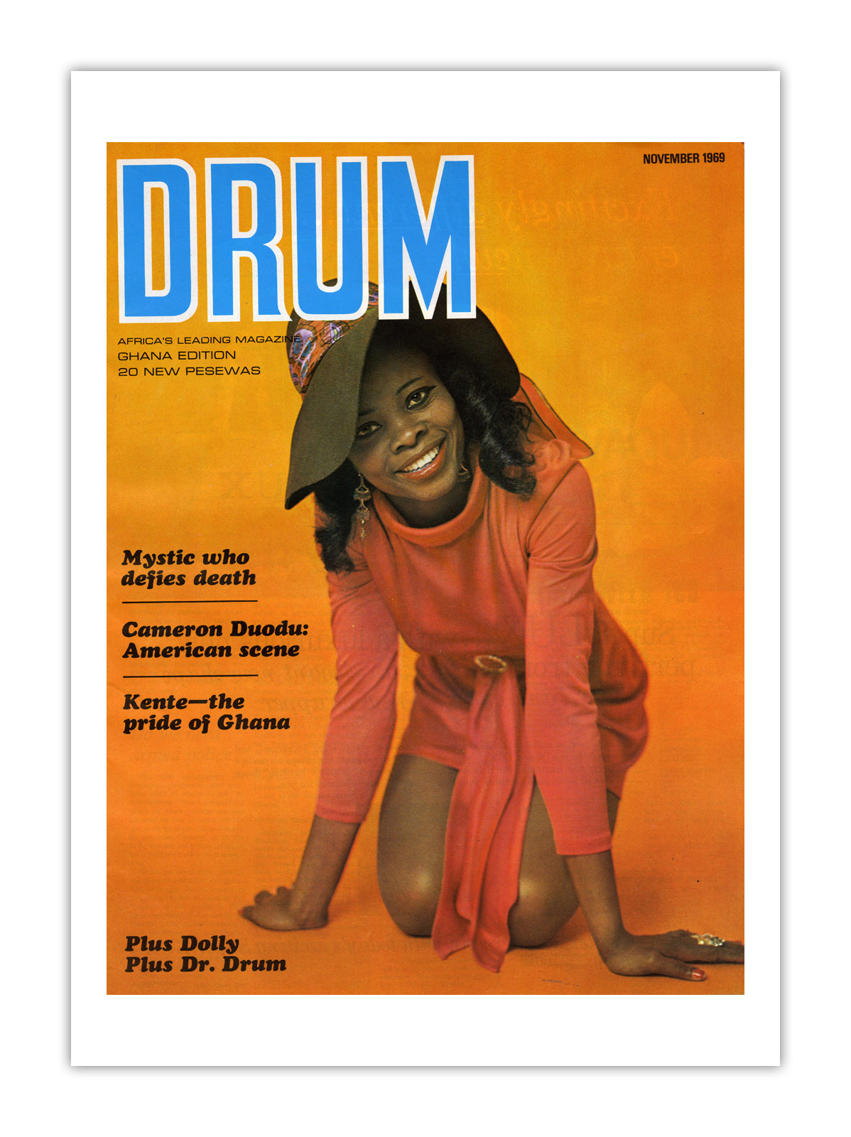 Ghana Drum Magazine cover, November 1969 – archival poster print