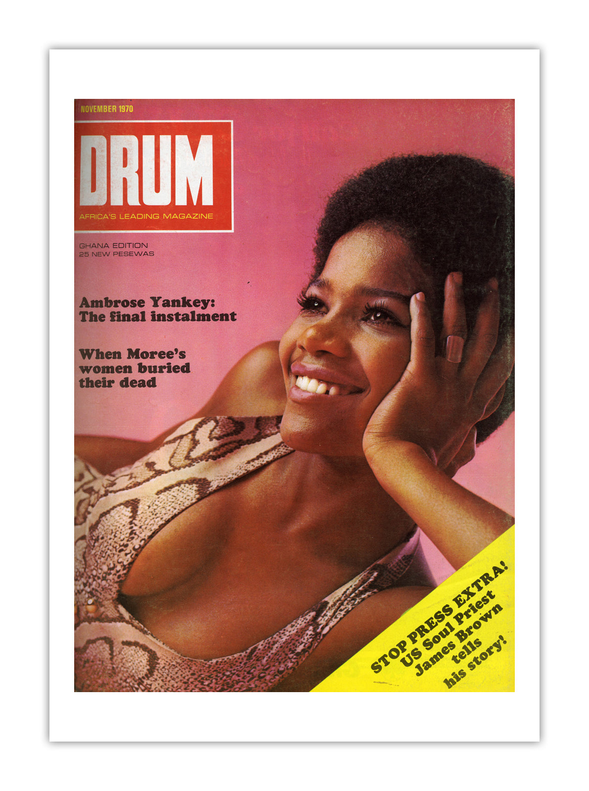 Ghana Drum Magazine cover, November 1970 – archival poster print