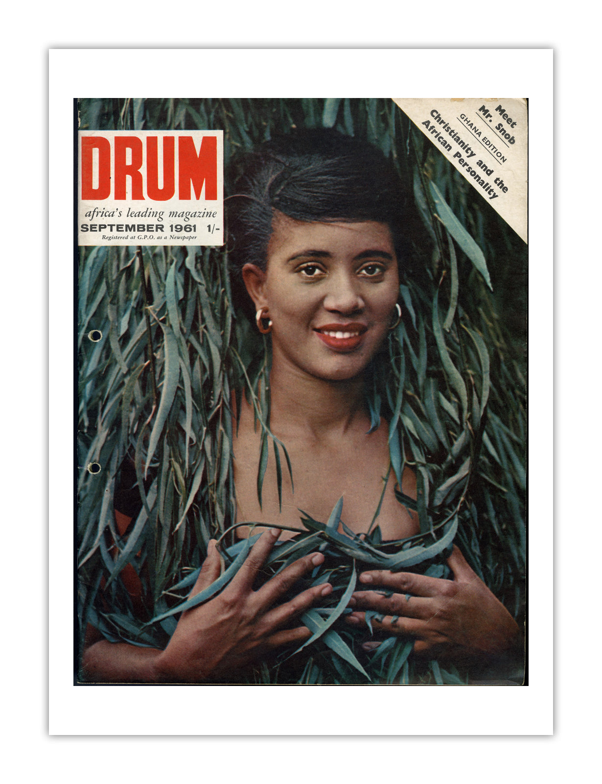 Ghana Drum Magazine cover, September 1961 – archival poster print