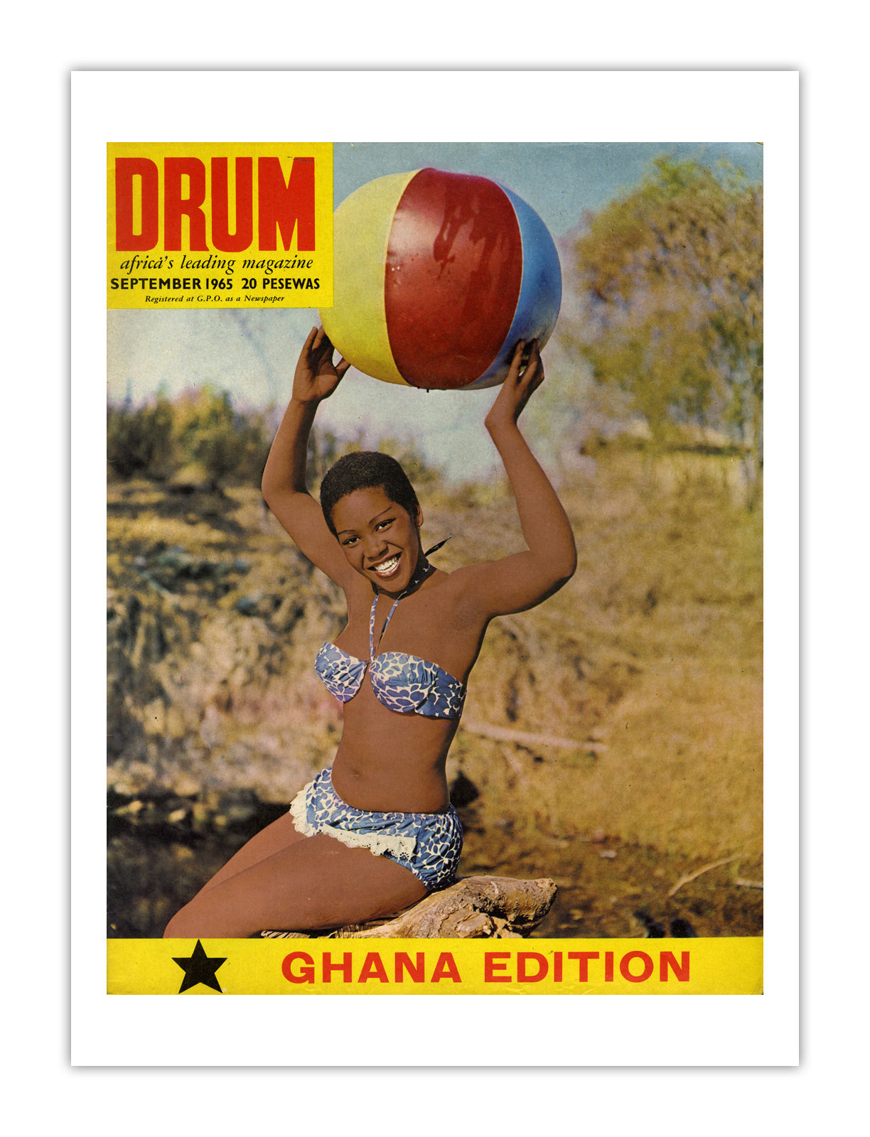 Ghana Drum Magazine cover, September 1965 – archival poster print