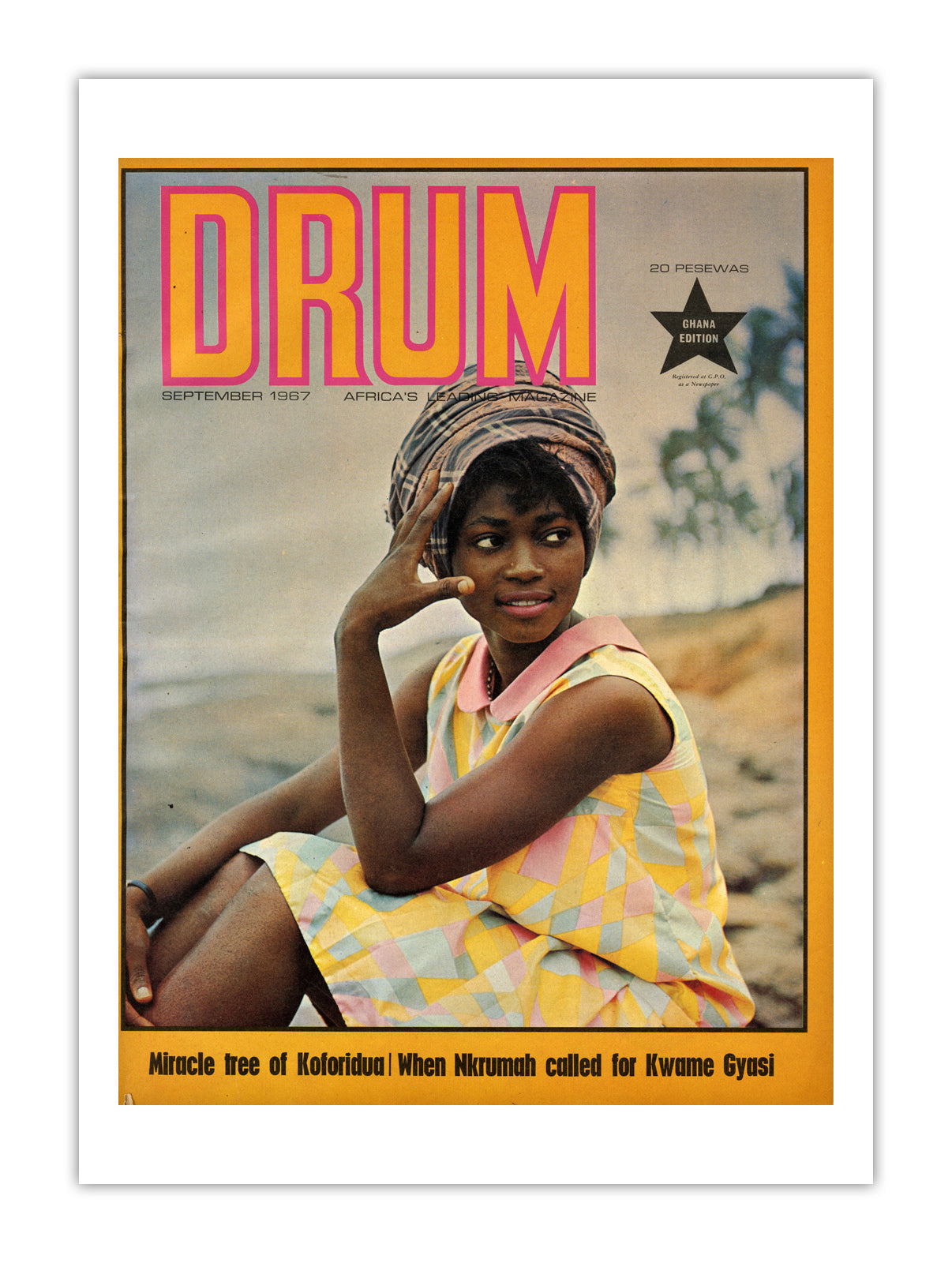 Ghana Drum Magazine cover, September 1967 – archival poster print
