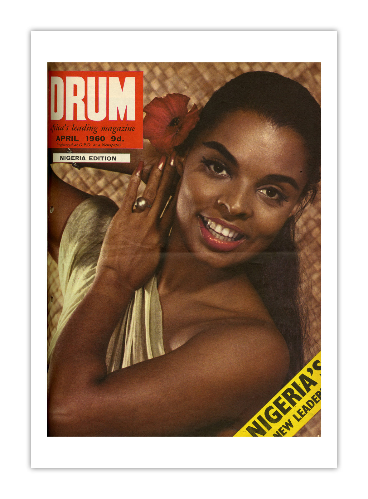 Nigeria Drum Magazine cover, April 1960 – archival poster print