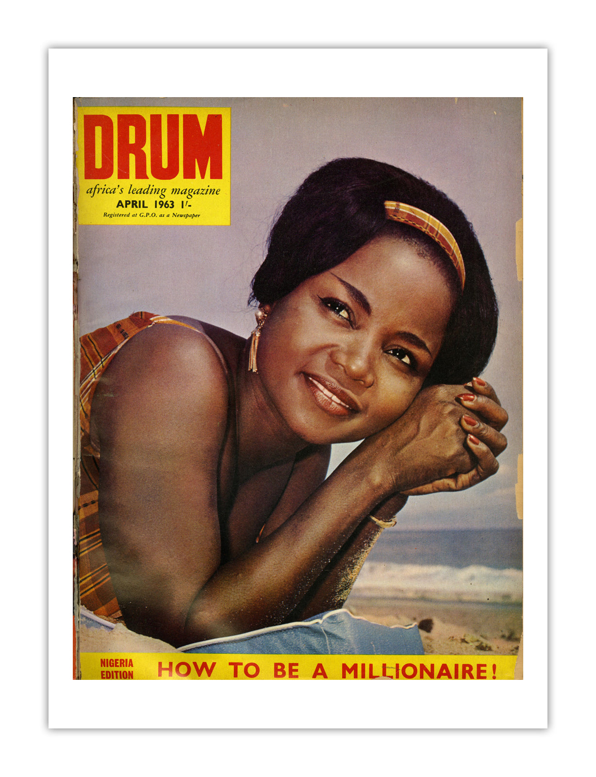 Nigeria Drum Magazine cover, April 1963 – archival poster print