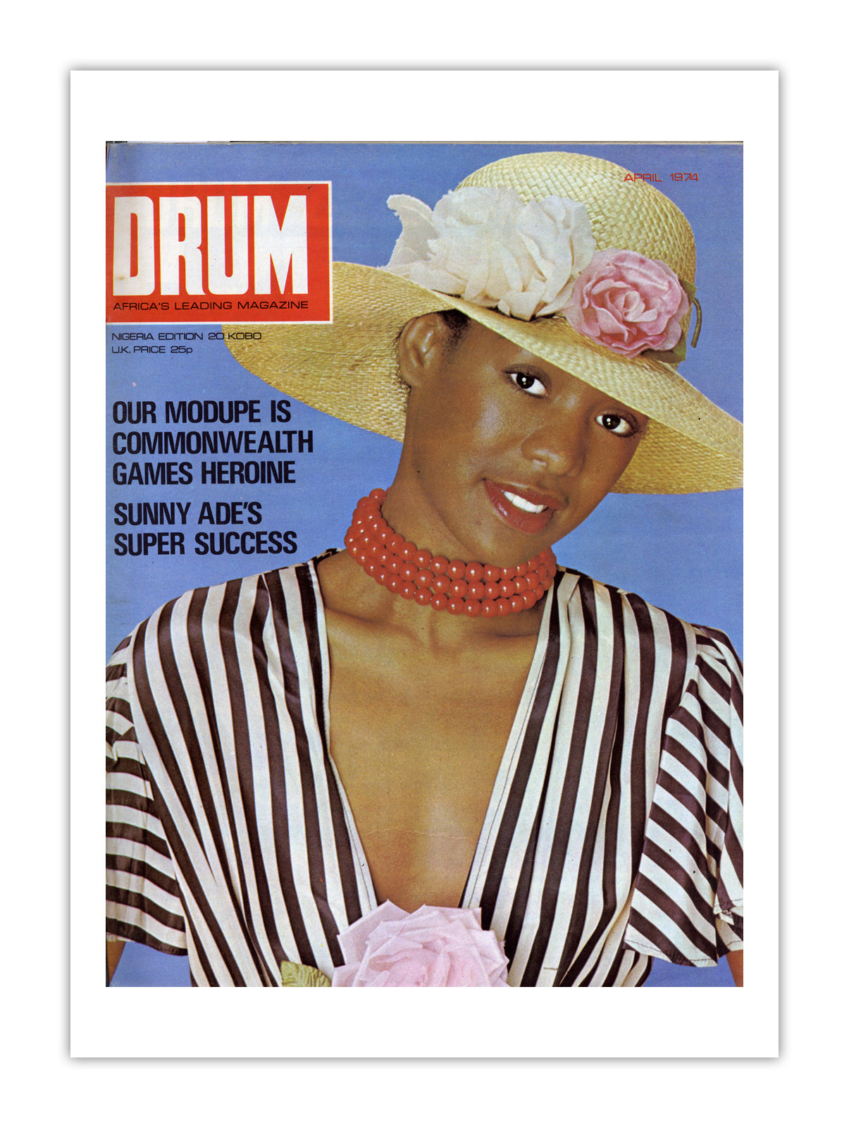 Nigeria Drum Magazine cover, April 1974 – archival poster print