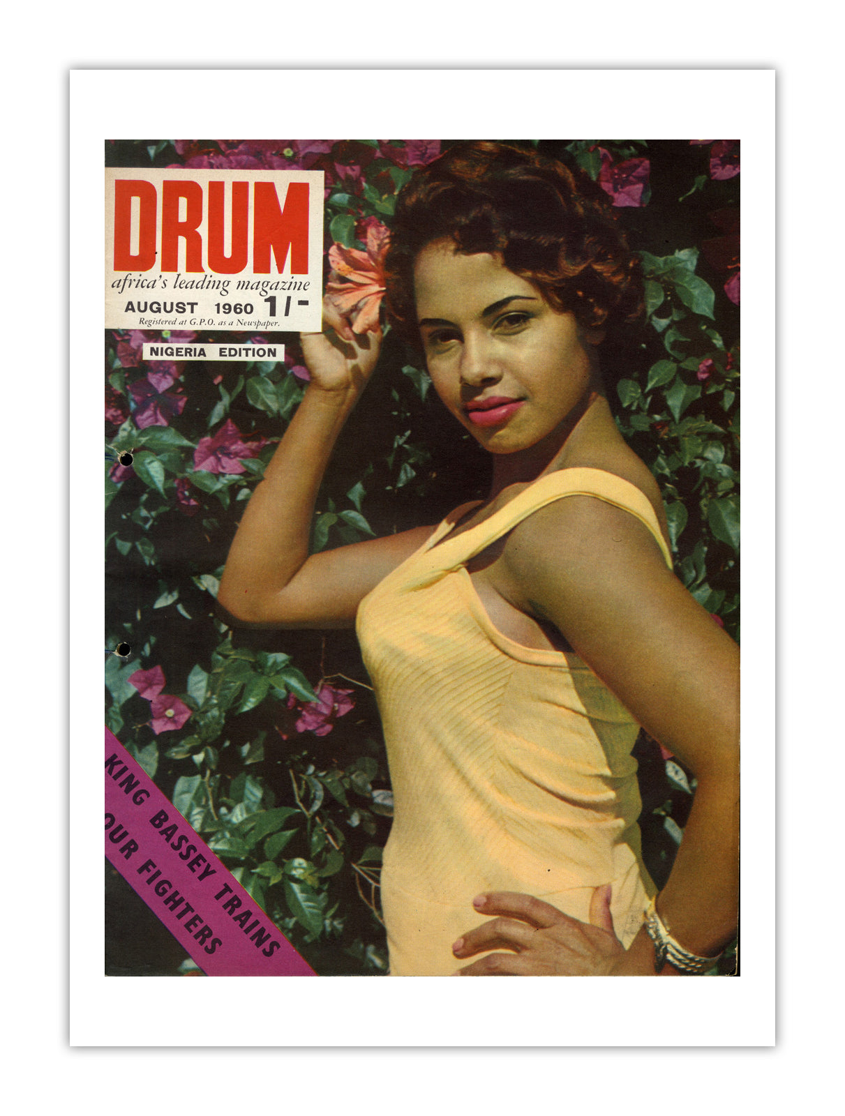 Nigeria Drum Magazine cover, August 1960 – archival poster print