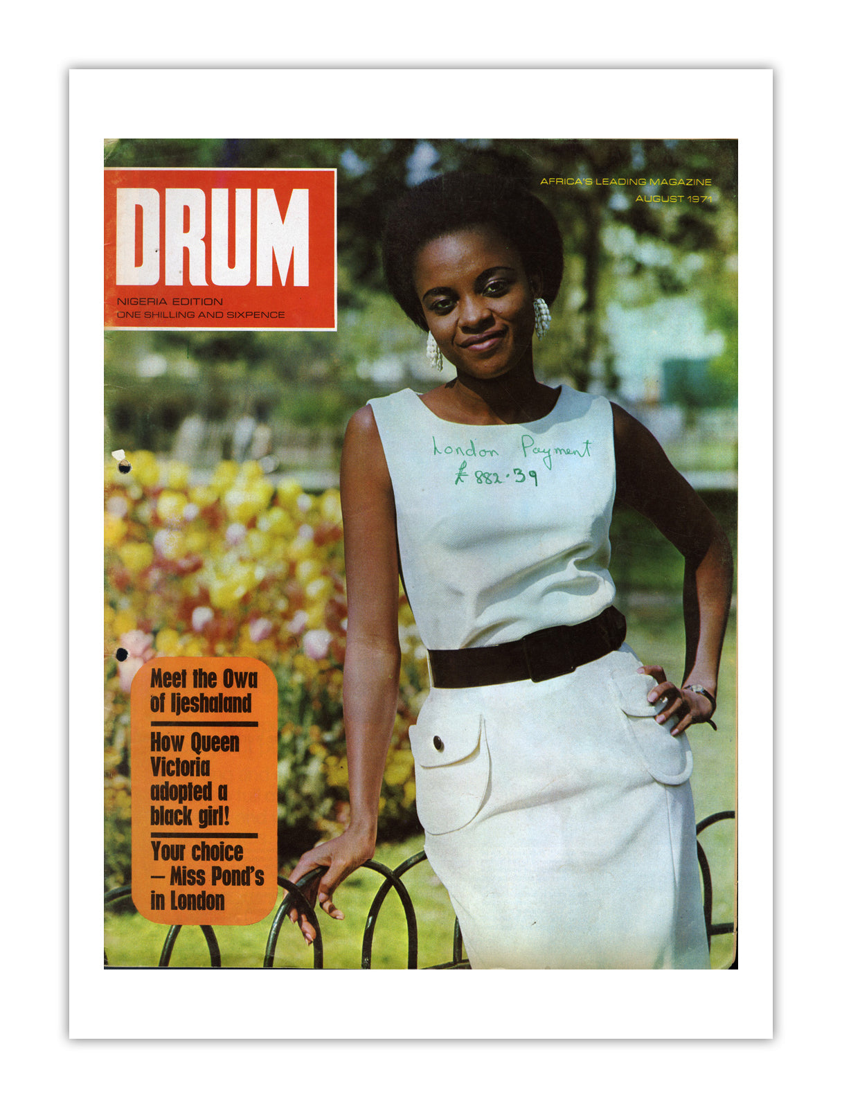 Nigeria Drum Magazine cover, August 1971 – archival poster print