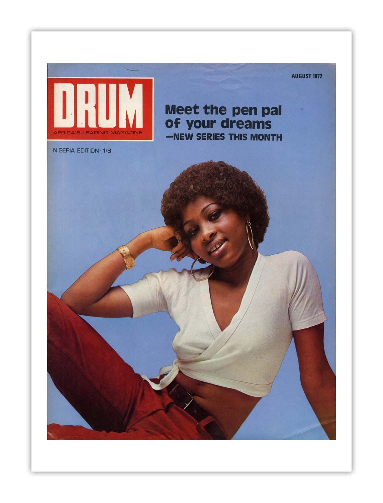 Nigeria Drum Magazine cover, August 1972 – archival poster print
