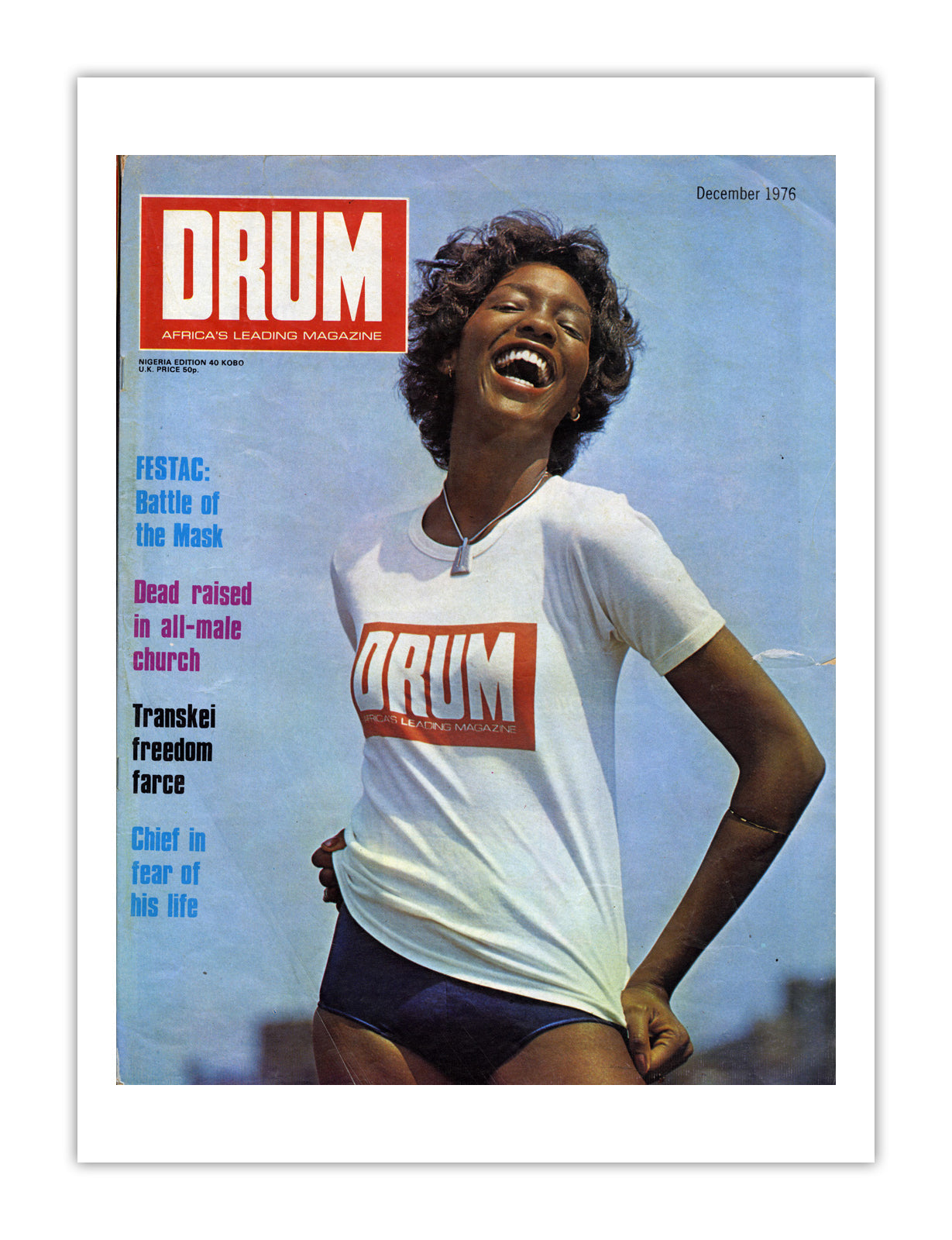 Nigeria Drum Magazine cover, December 1976 – archival poster print
