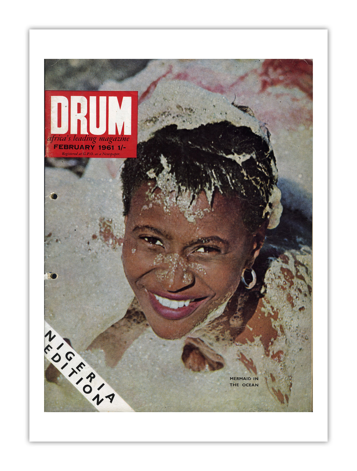 Nigeria Drum Magazine cover, February 1961 – archival poster print