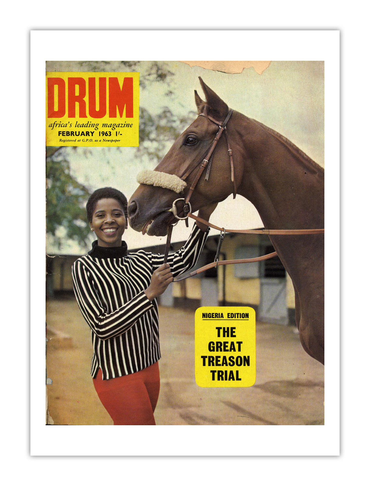 Nigeria Drum Magazine cover, February 1963 – archival poster print