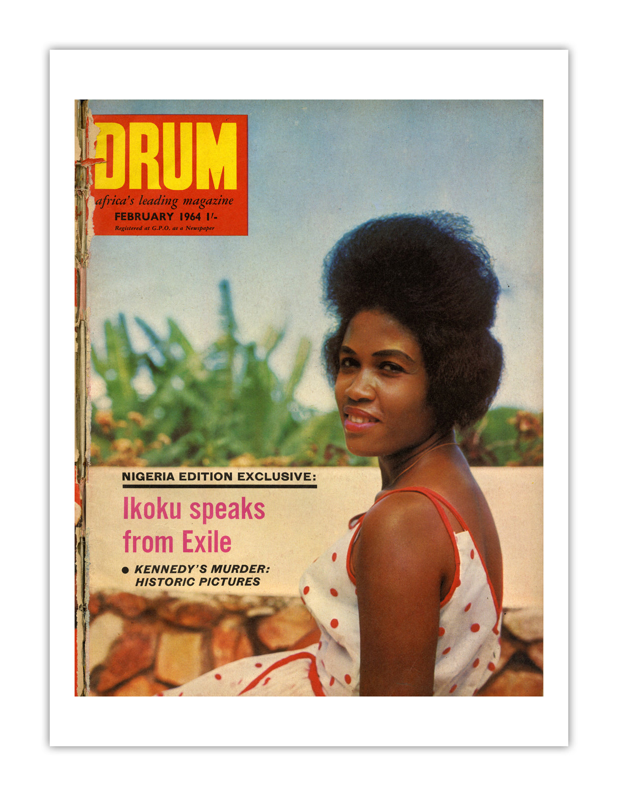 Nigeria Drum Magazine cover, February 1964 – archival poster print
