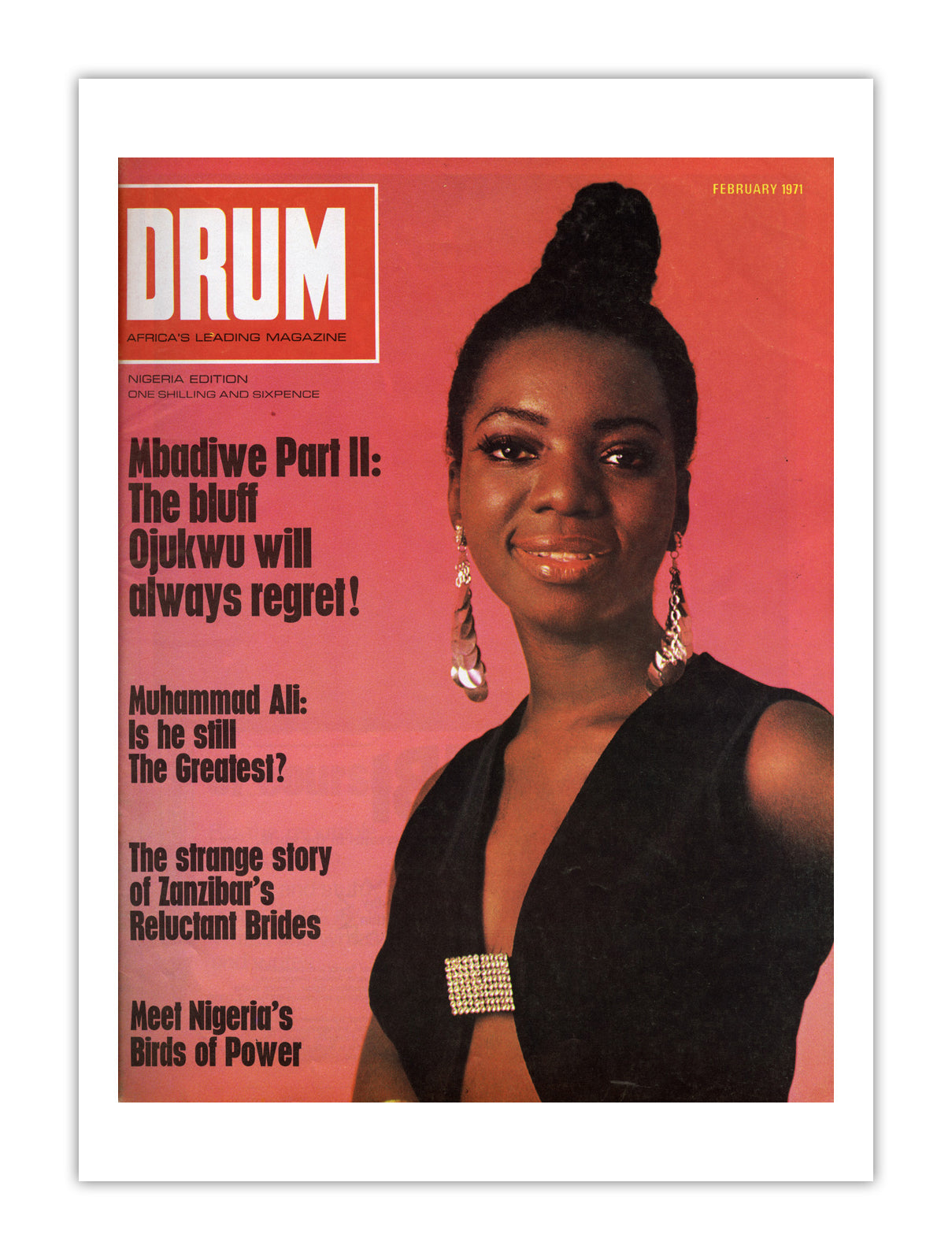 Nigeria Drum Magazine cover, February 1971 – archival poster print