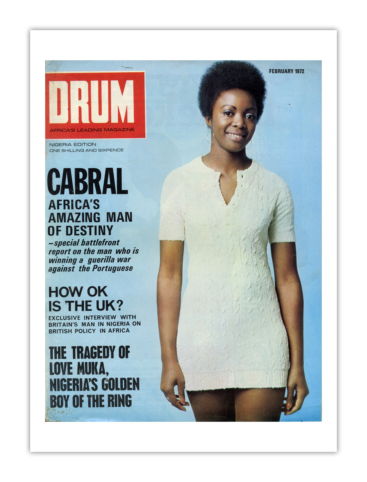 Nigeria Drum Magazine cover, February 1972 – archival poster print