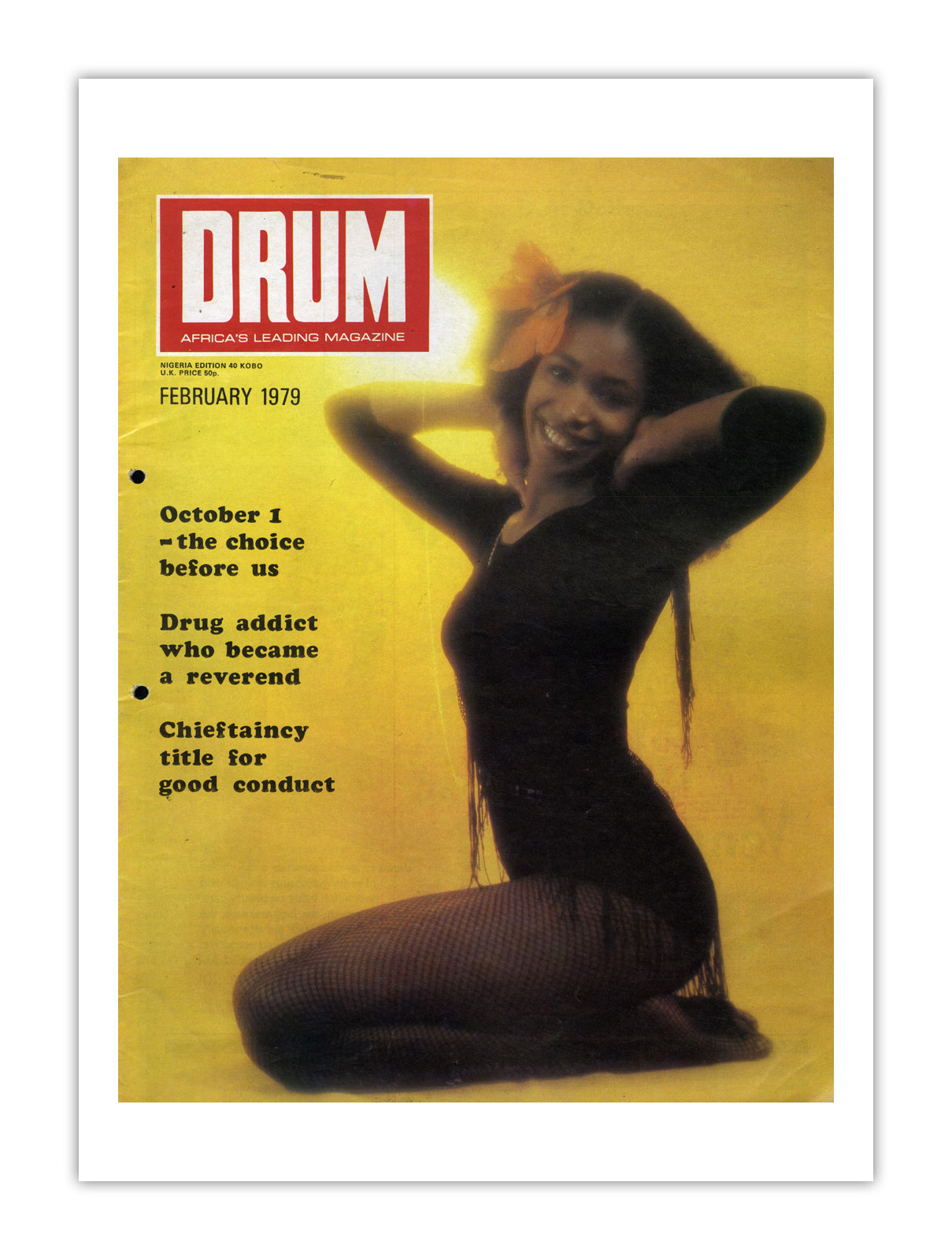Nigeria Drum Magazine cover, February 1979 – archival poster print