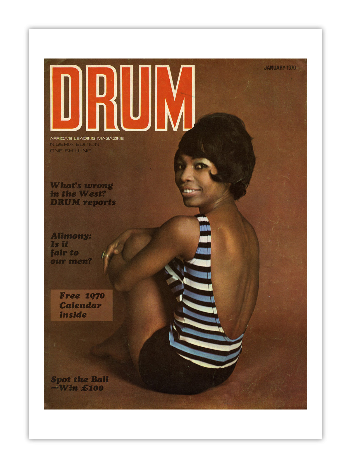 Nigeria Drum Magazine cover, January 1970 – archival poster print