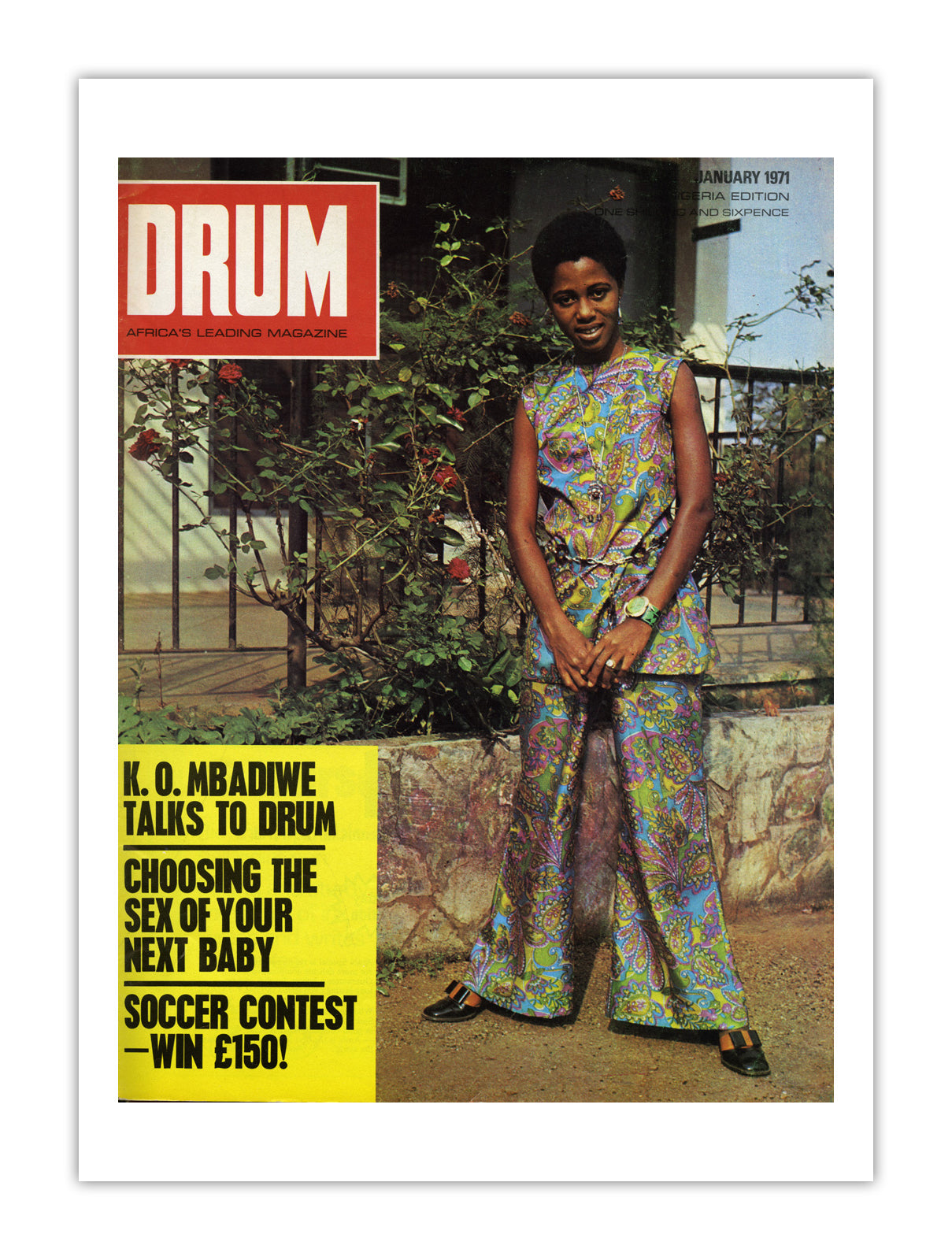 Nigeria Drum Magazine cover, January 1971 – archival poster print