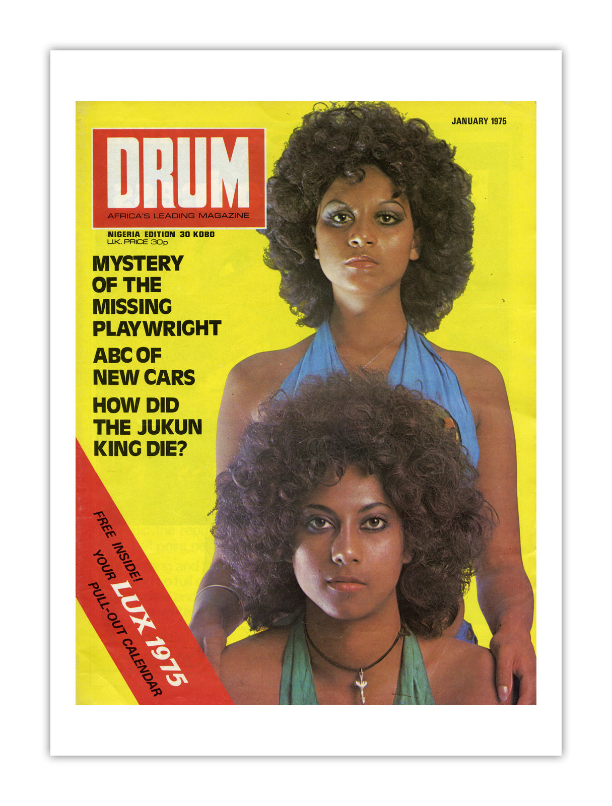 Nigeria Drum Magazine cover, January 1975 – archival poster print