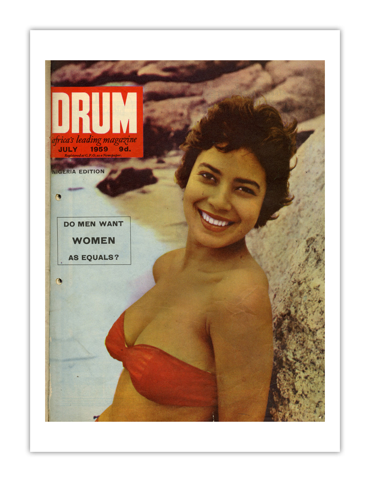 Nigeria Drum Magazine cover, July 1959 – archival poster print