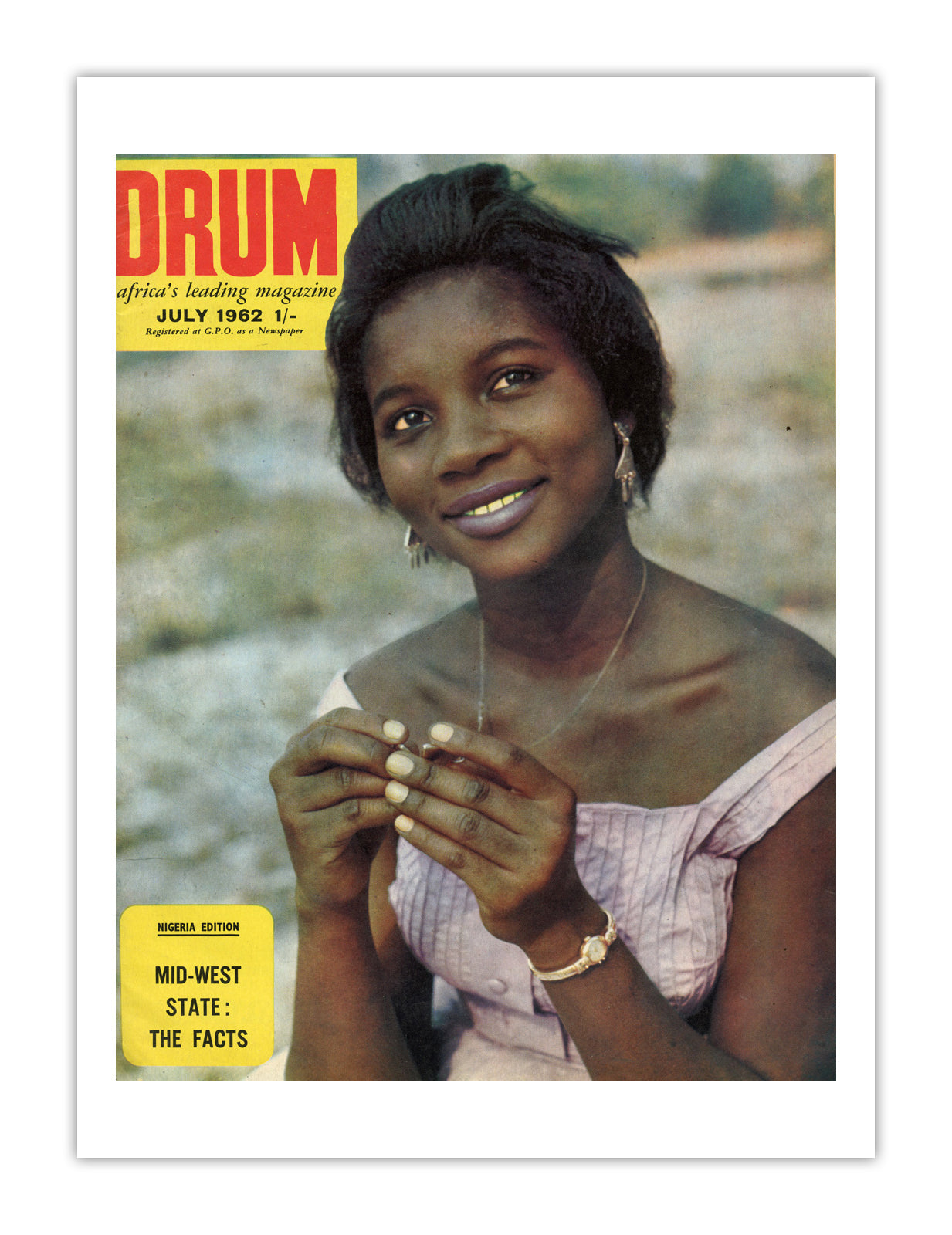 Nigeria Drum Magazine cover, July 1962 – archival poster print