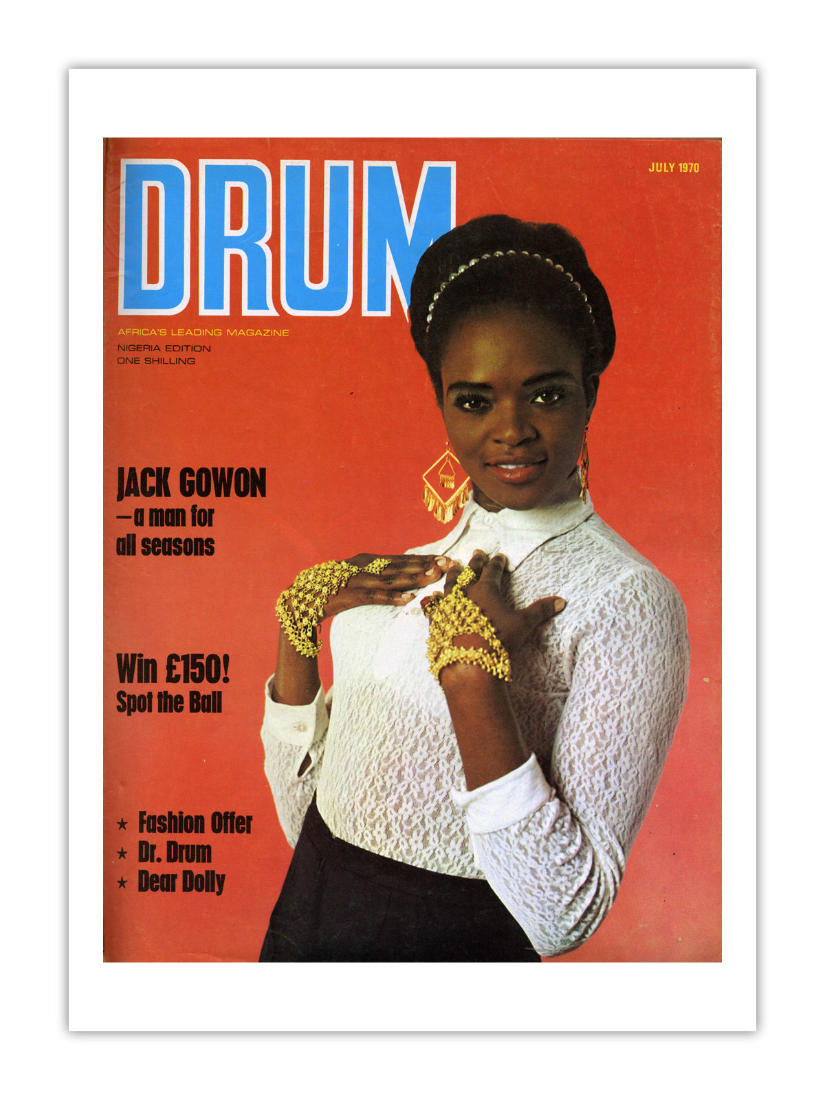 Nigeria Drum Magazine cover, July 1970 – archival poster print